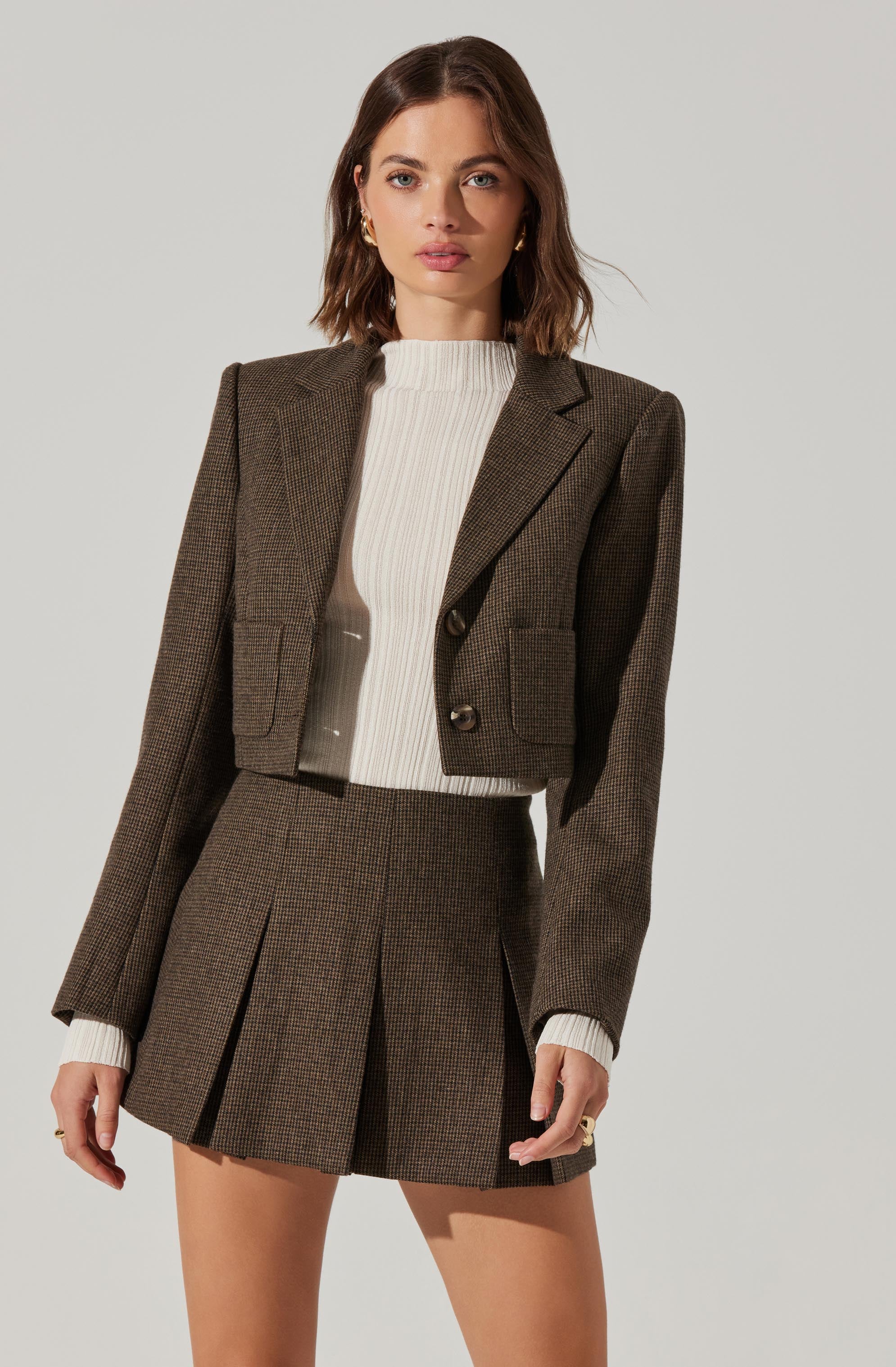 Siarah Tailored Cropped Jacket-Aljck