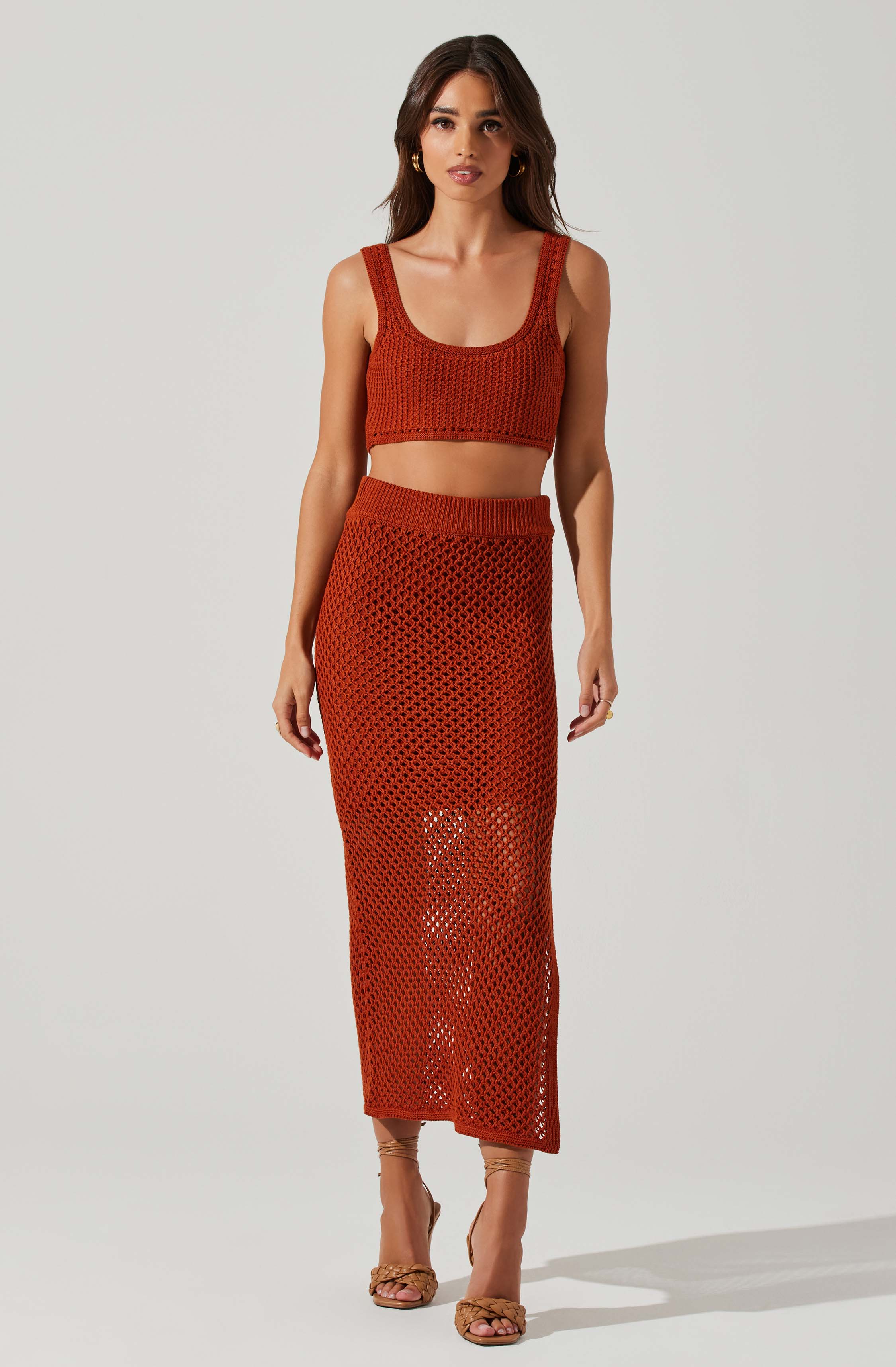 Kendelle Crochet Crop Top-Aljck