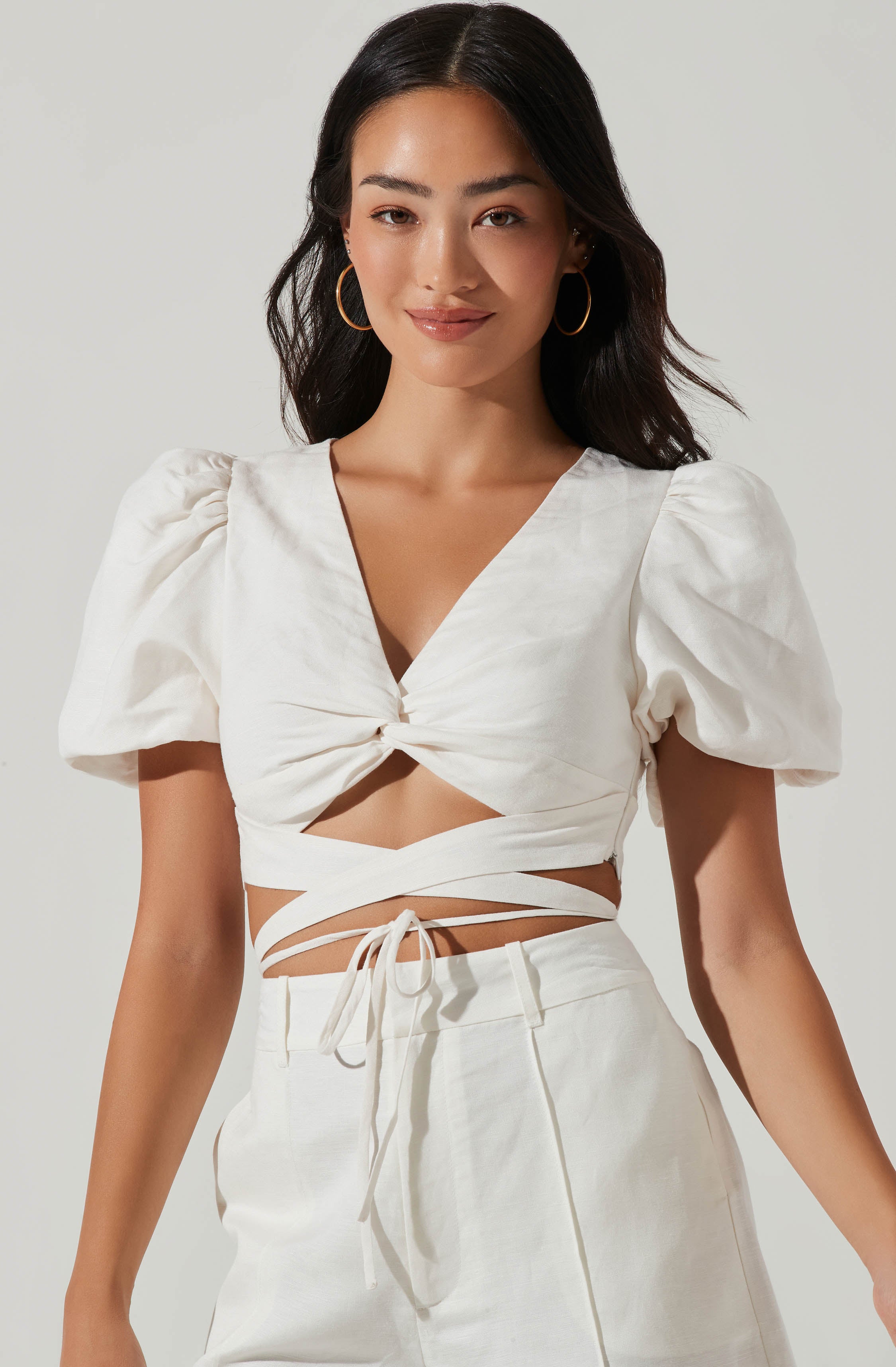 Nuria Puff Sleeve Top-Aljck