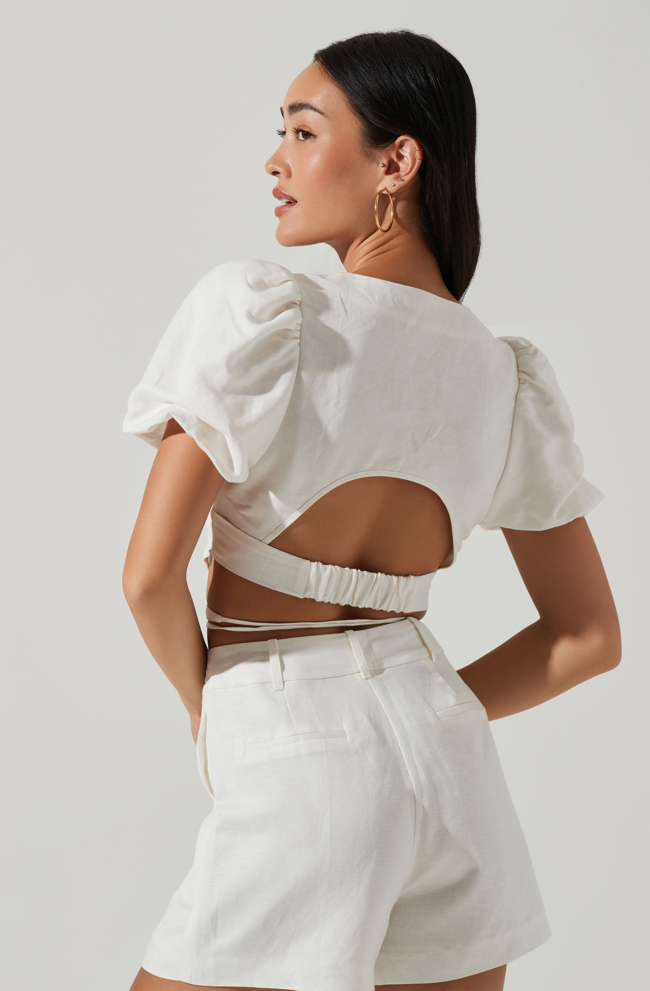 Nuria Puff Sleeve Top-Aljck