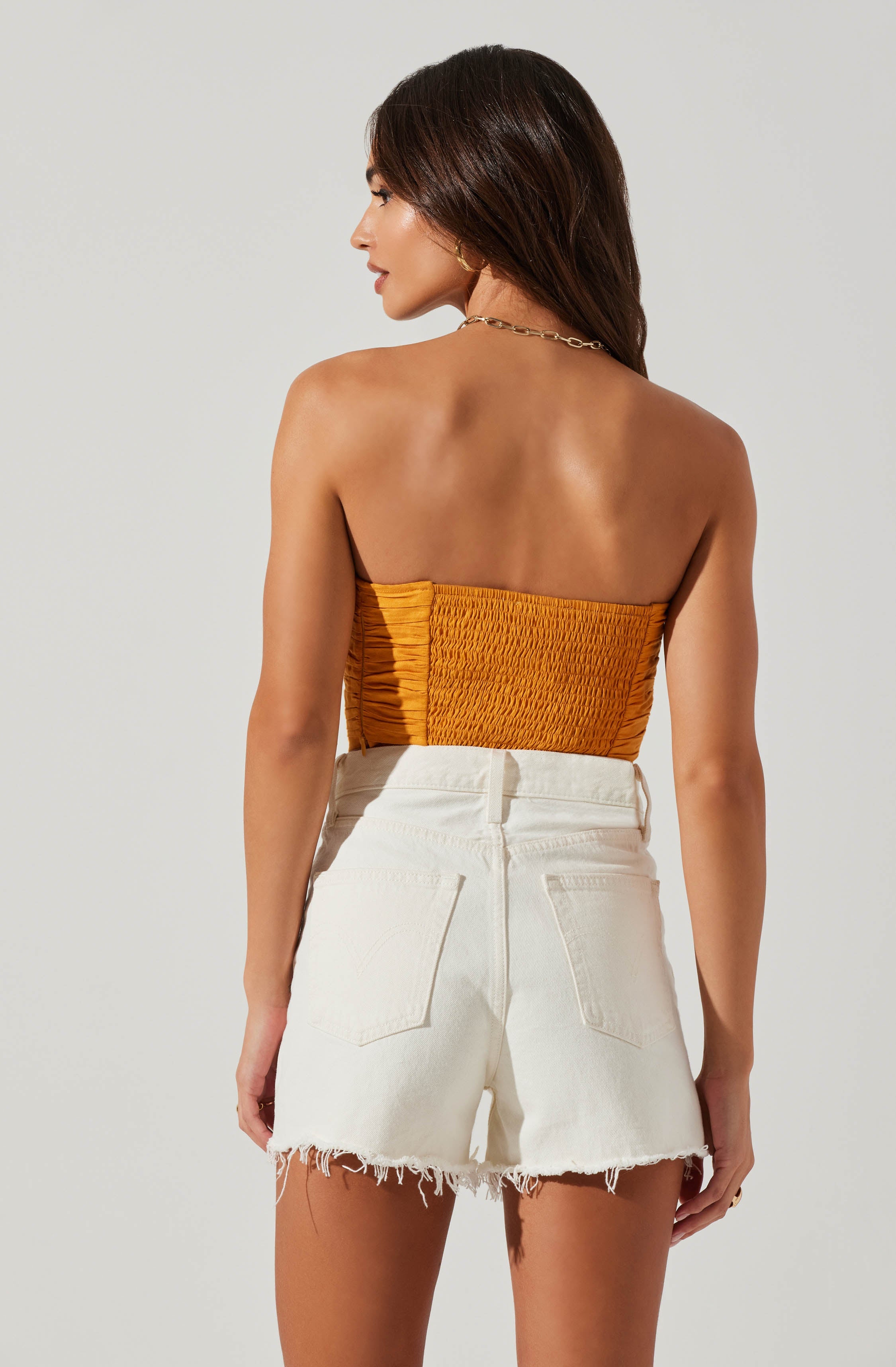 Jessamine Ruched Tube Top-Aljck