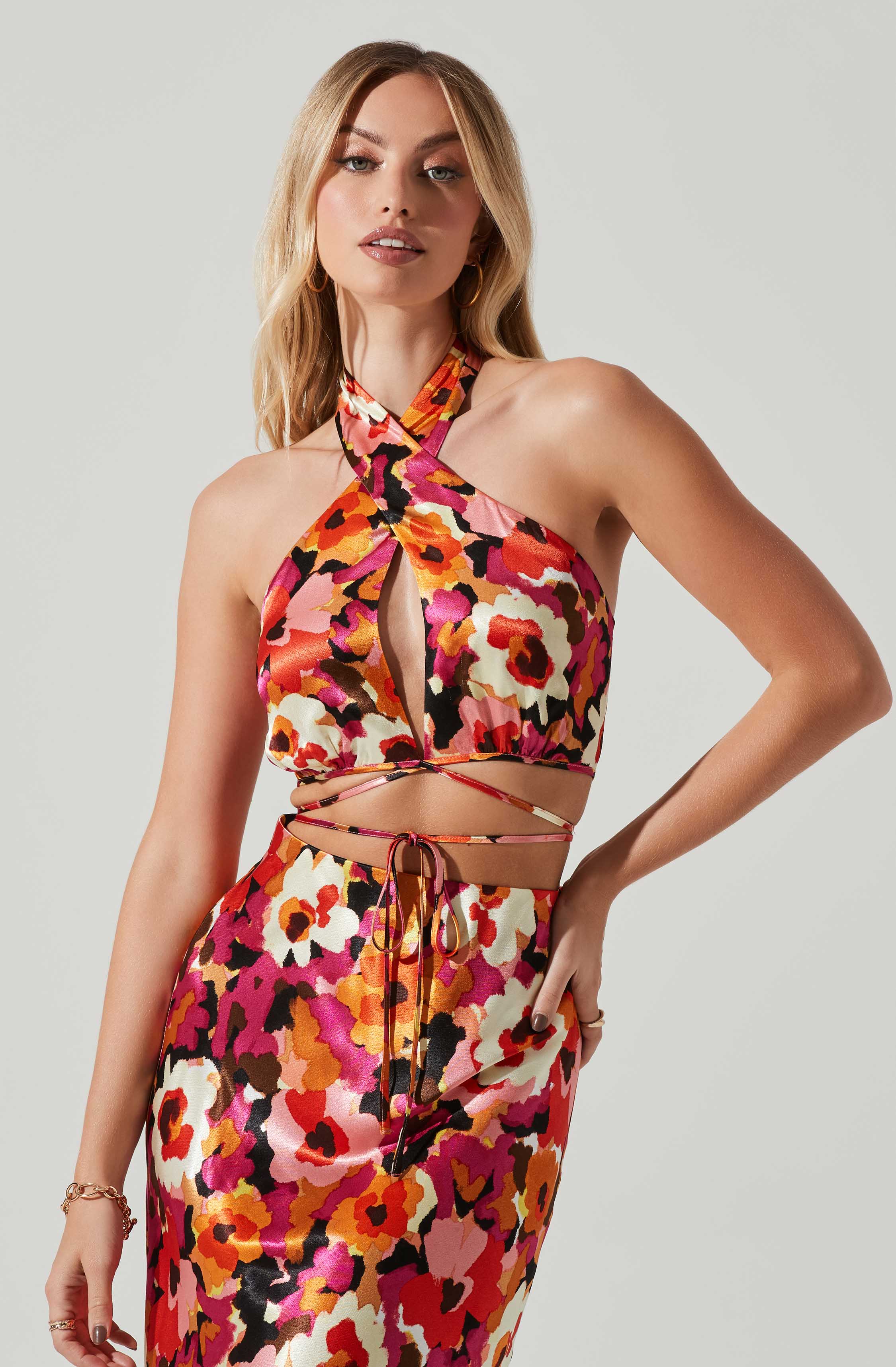 Adonia Floral Halter Top-Aljck