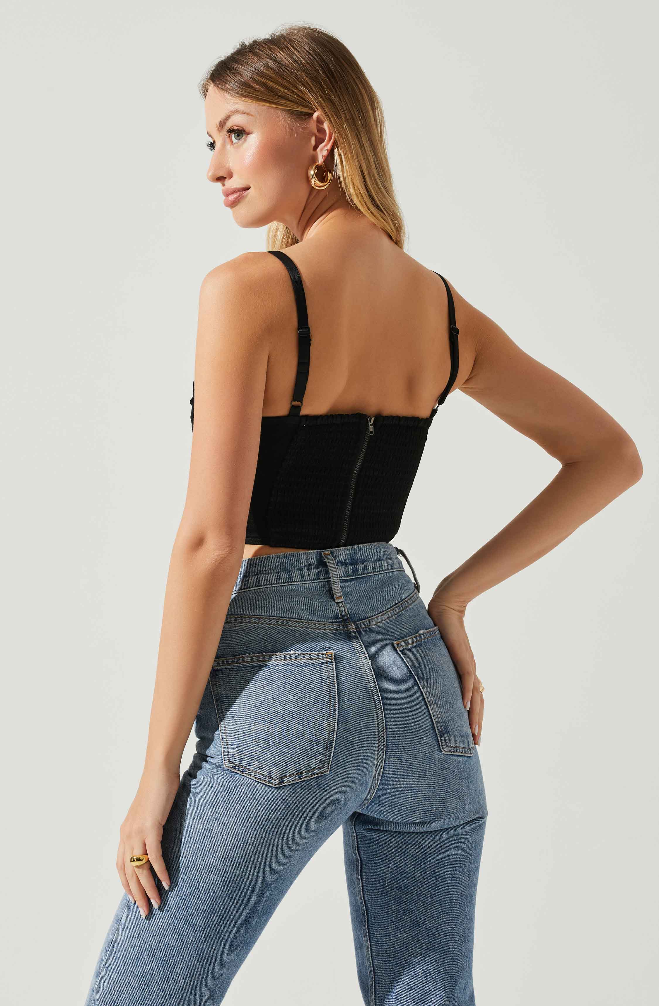 Janet Ruched Bustier Top-Aljck