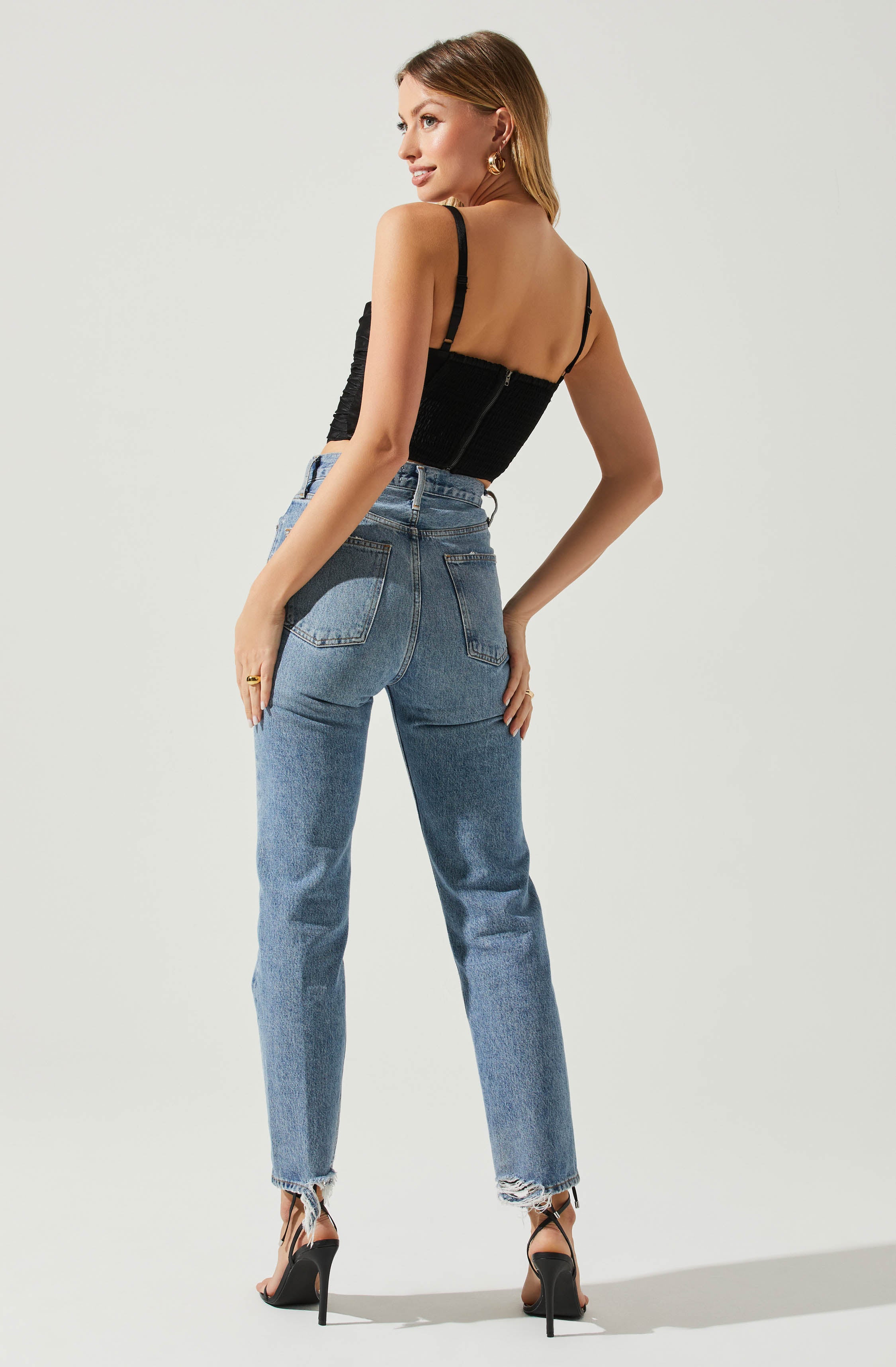 Janet Ruched Bustier Top-Aljck