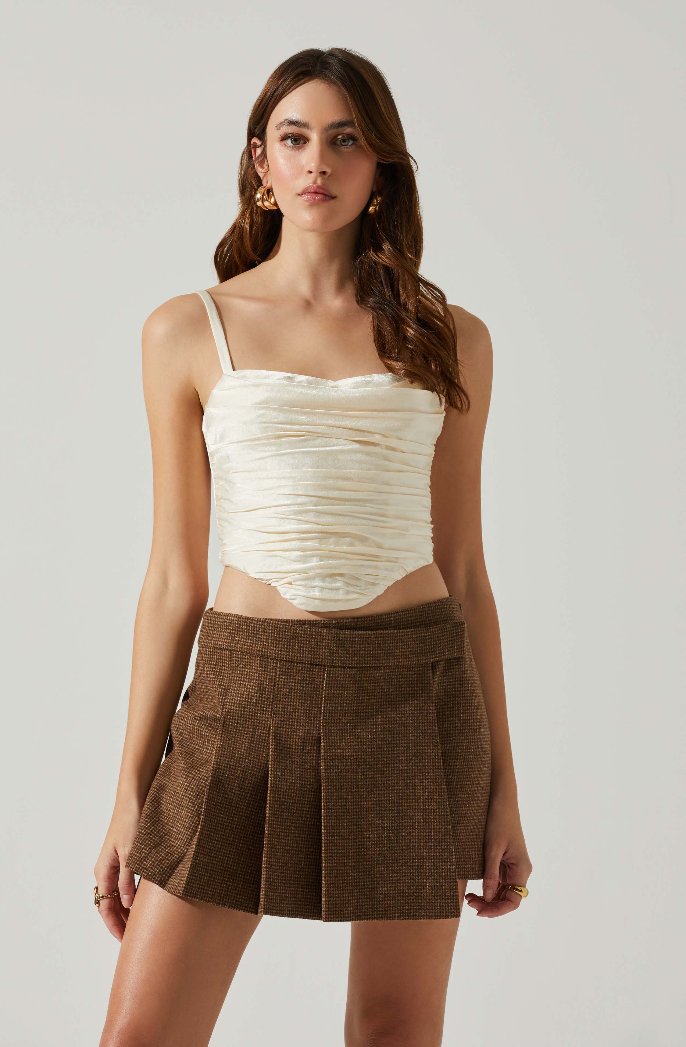 Janet Ruched Bustier Top-Aljck