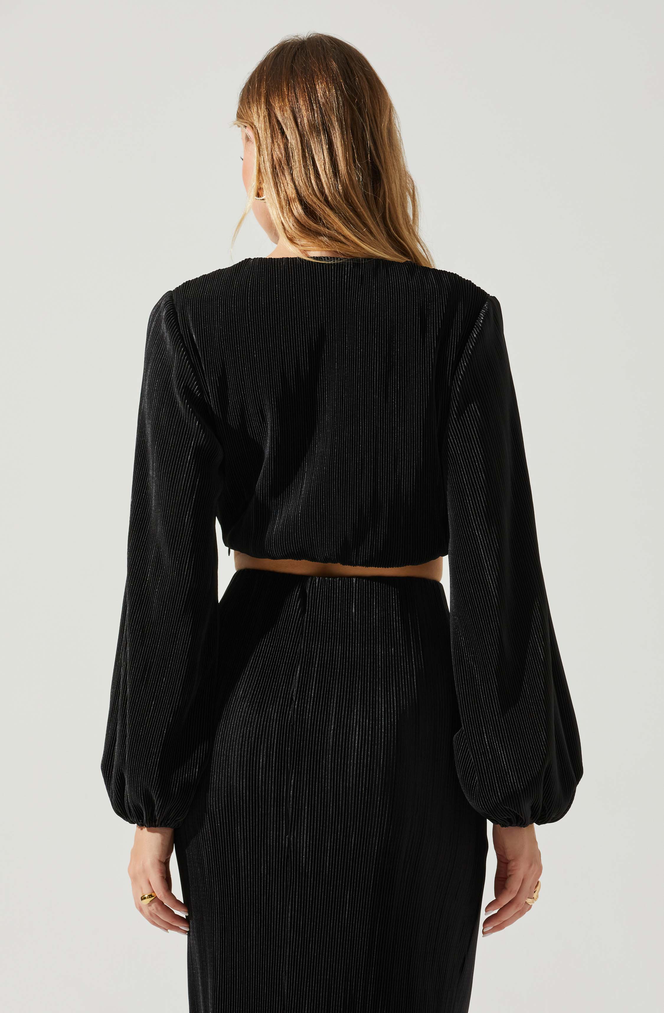 Cataleya Plisse Twist Bust Top-Aljck