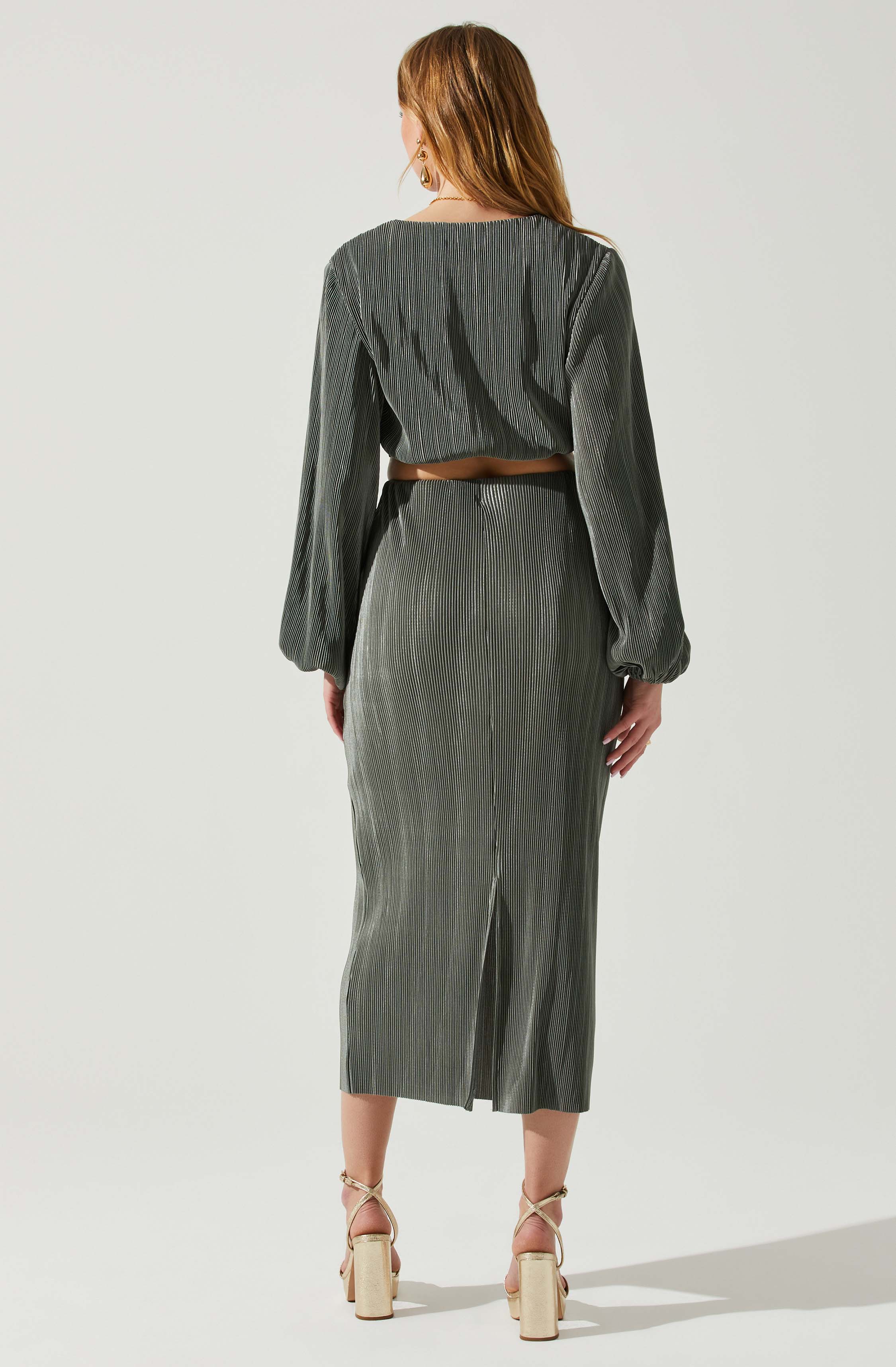 Cataleya Plisse Twist Bust Top-Aljck