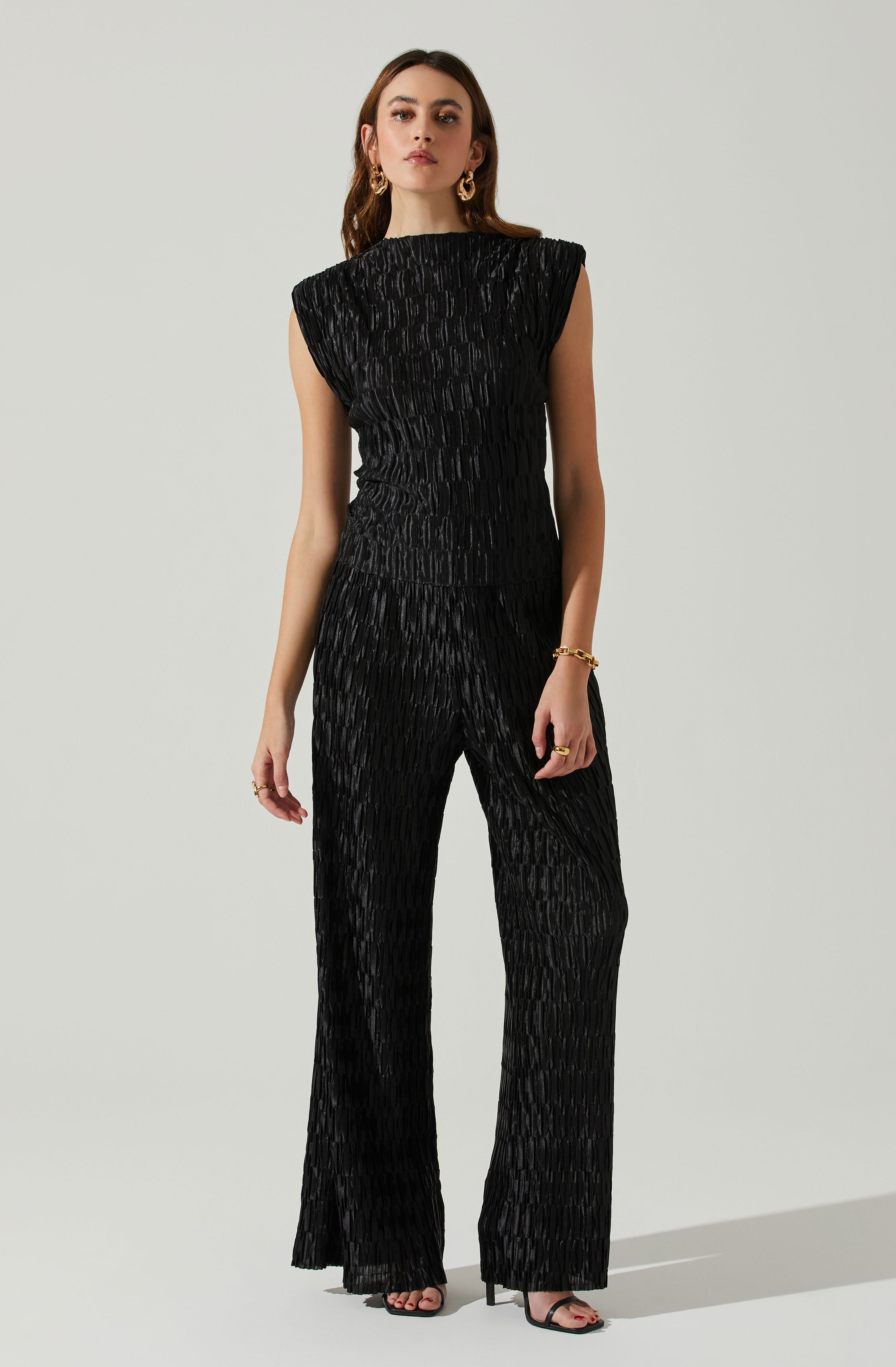 Jorja Textured Sleeveless Top-Aljck