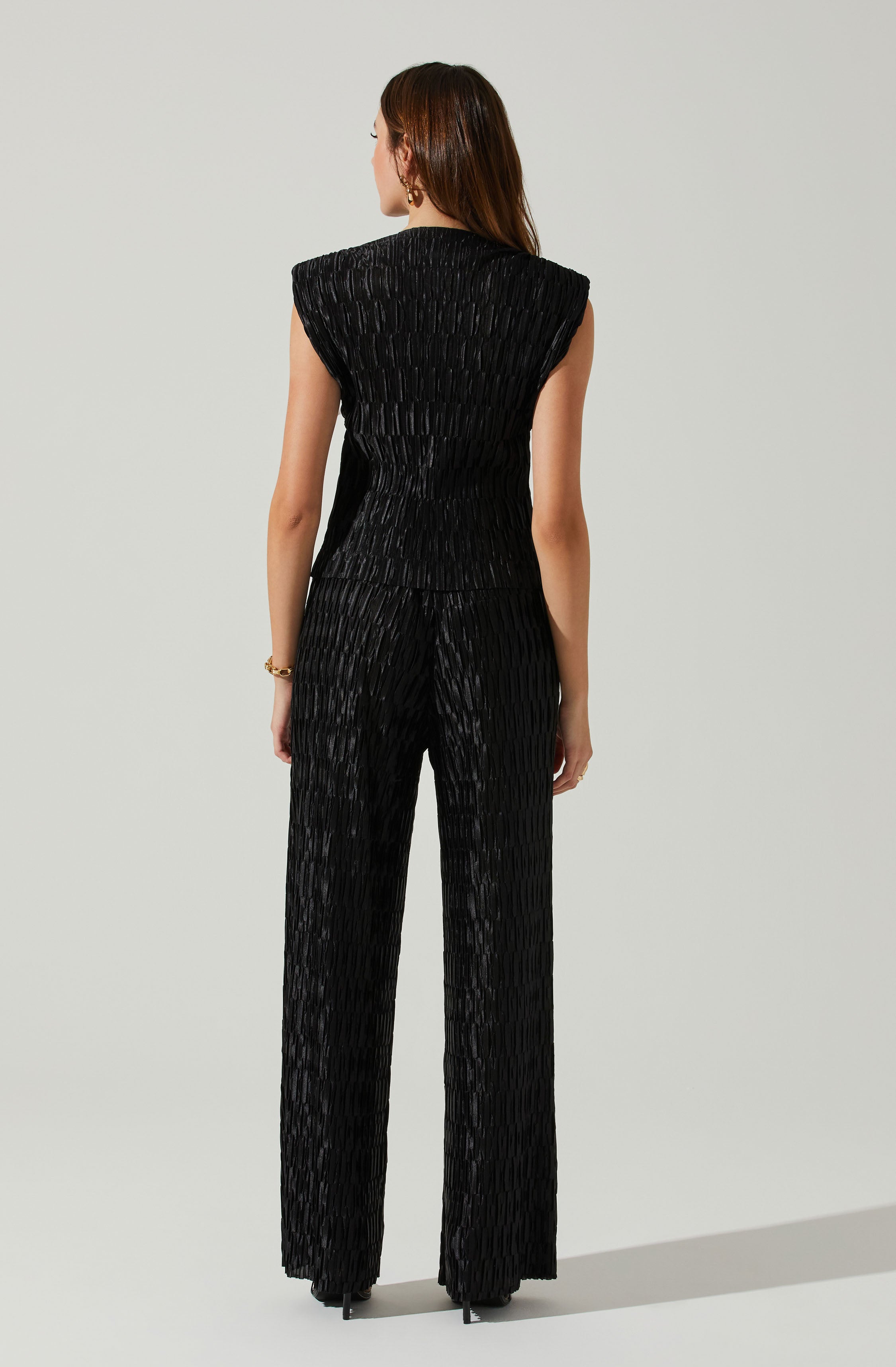 Jorja Textured Sleeveless Top-Aljck