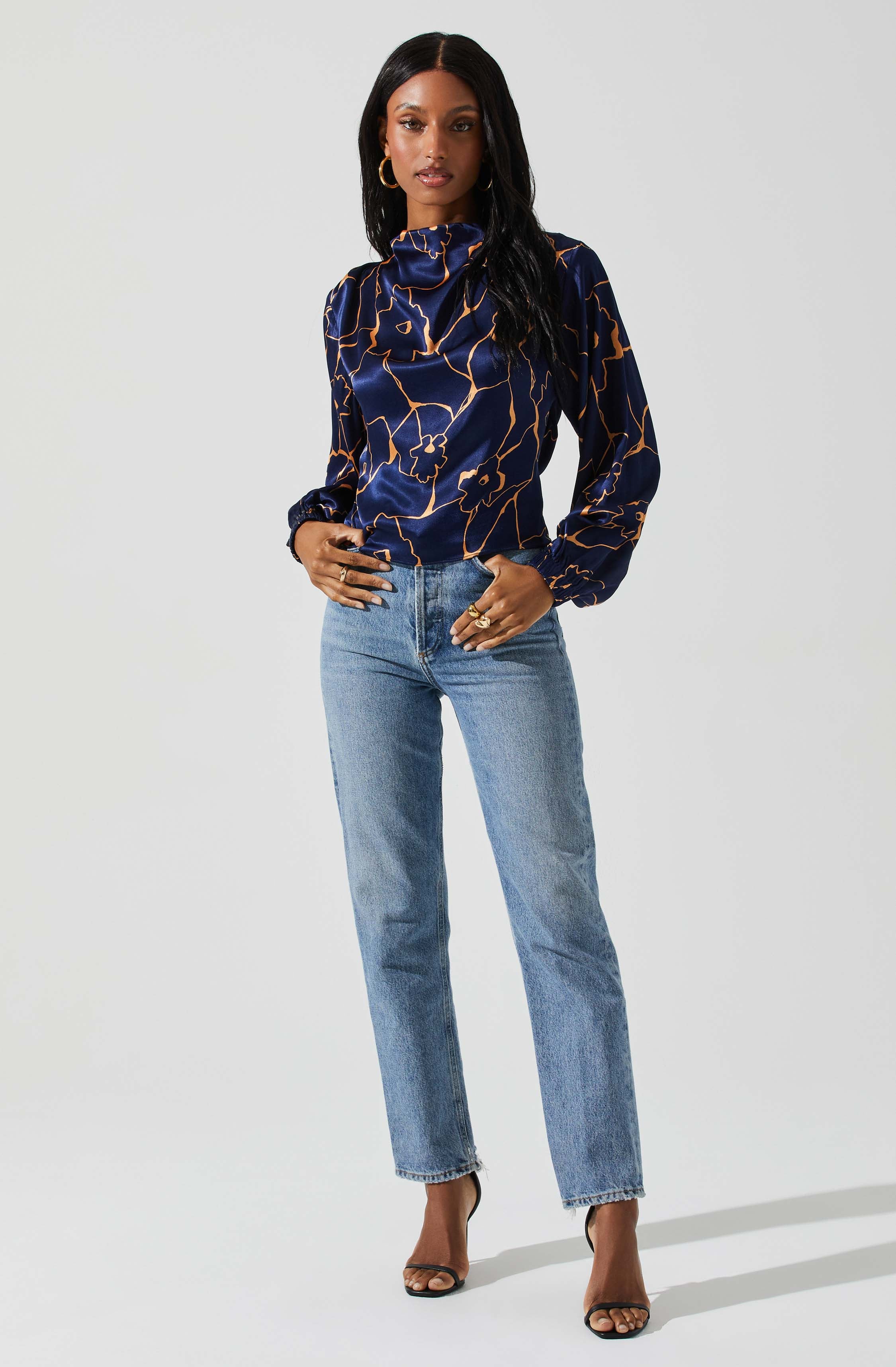 Veronica Floral Cutout Top-Aljck