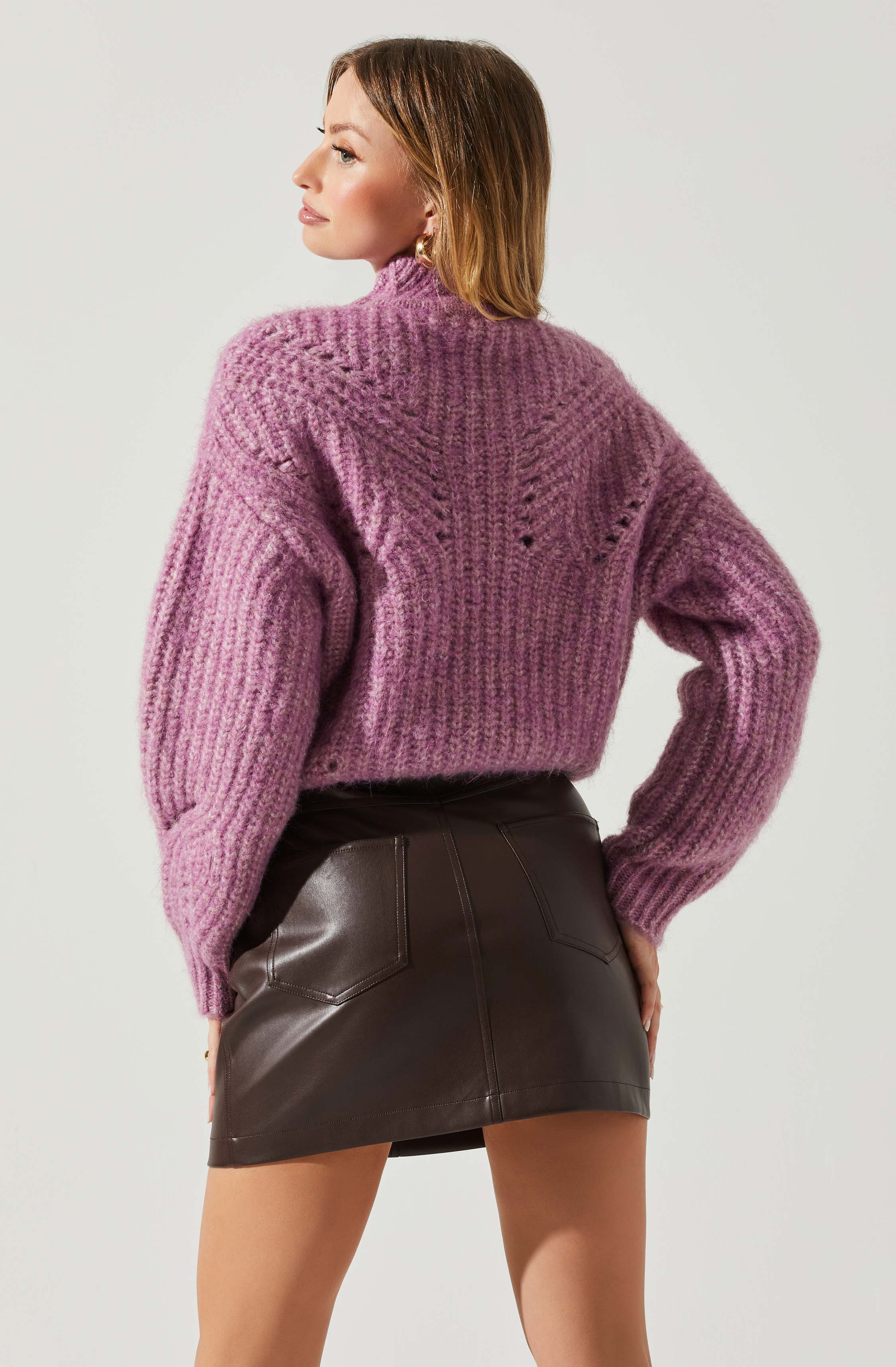 Sunniva Mock Neck Sweater-Aljck