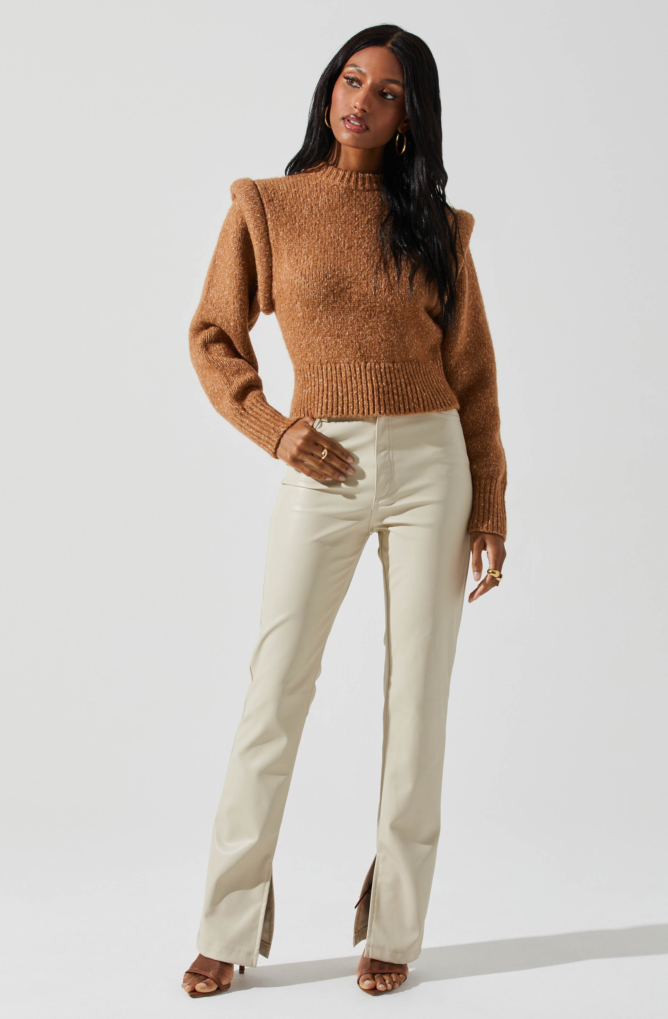 Luciana Shoulder Detail Sweater-Aljck