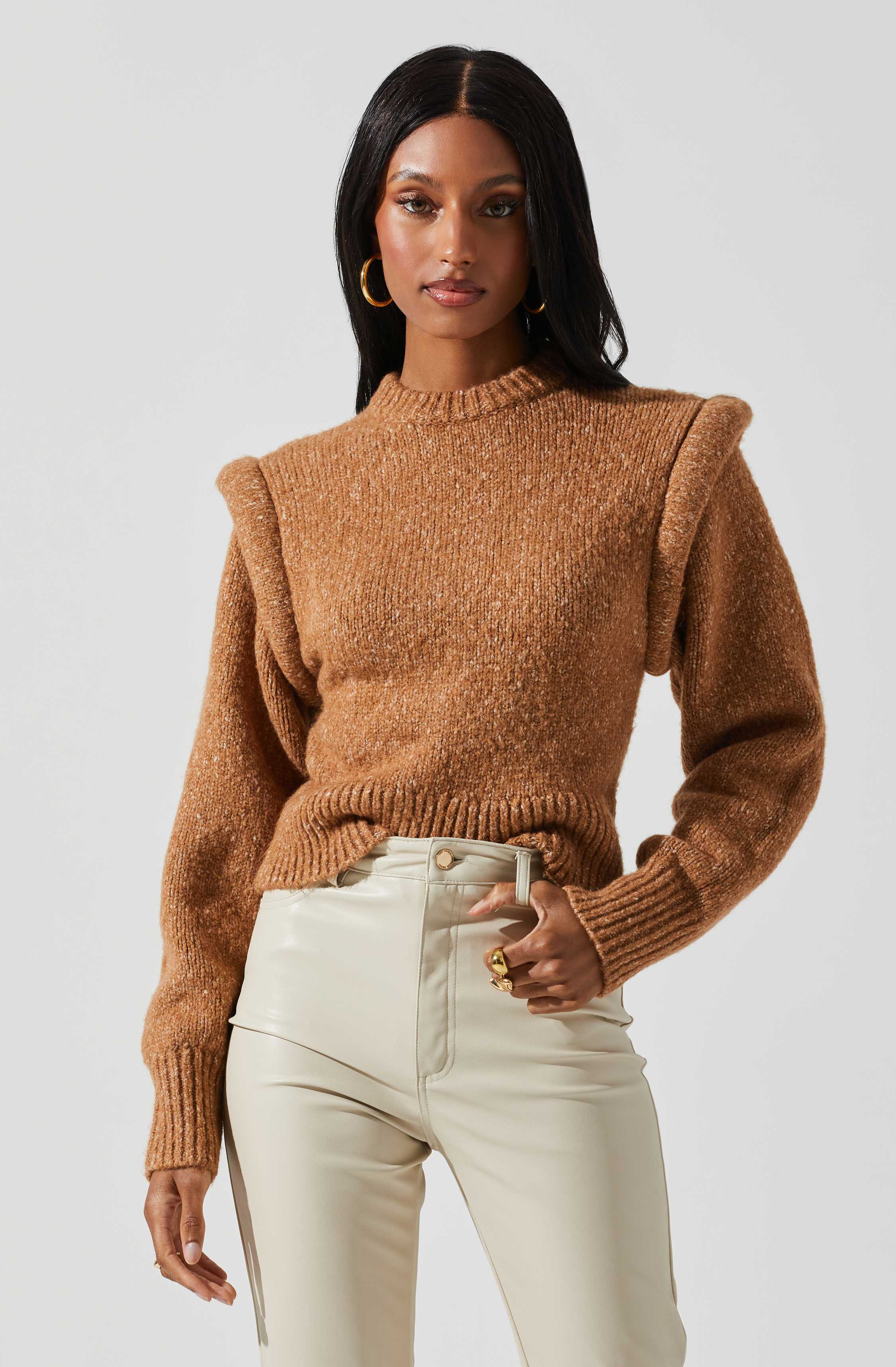 Luciana Shoulder Detail Sweater-Aljck