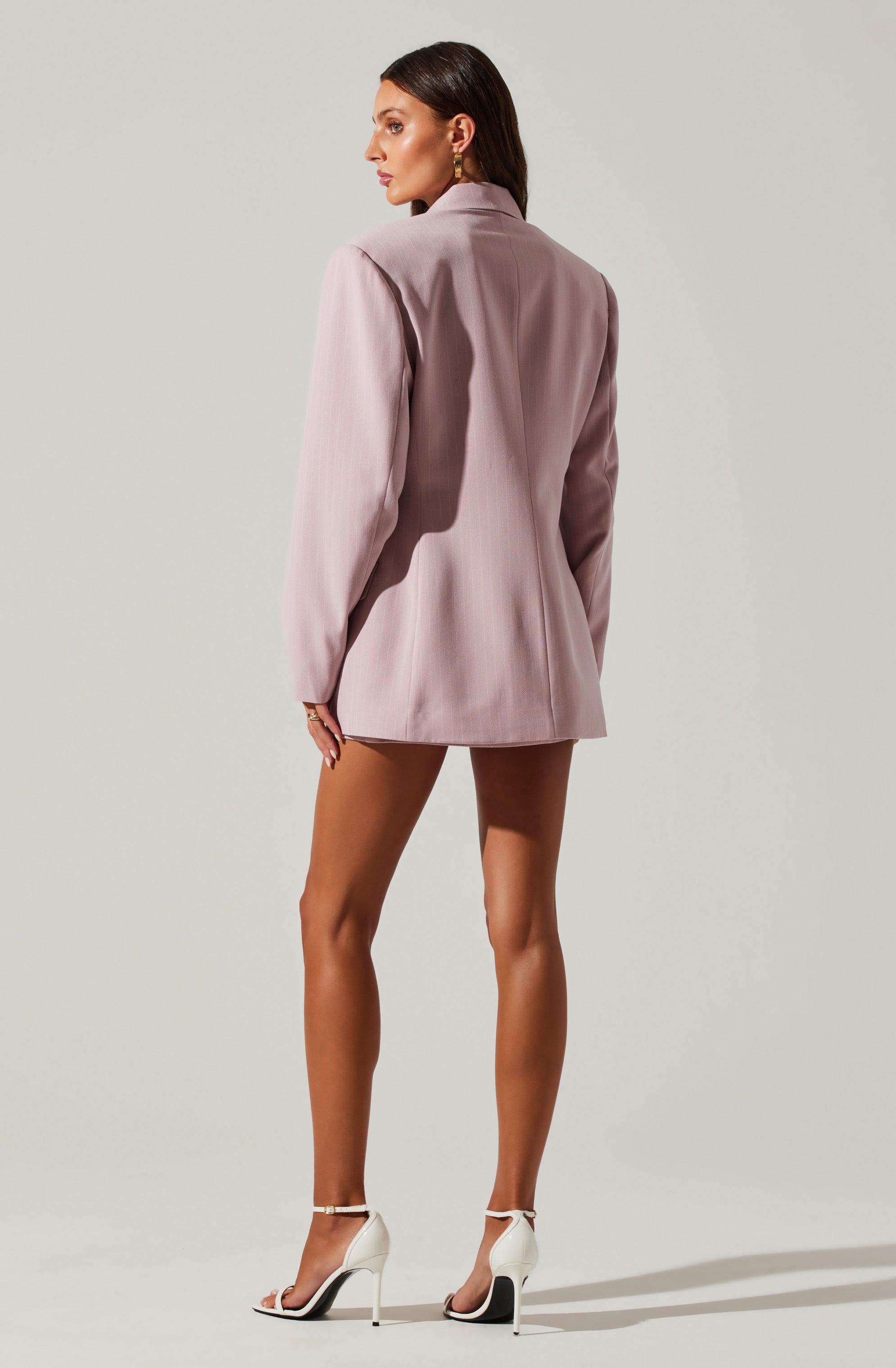 Kindra Oversized Pinstripe Blazer-Aljck