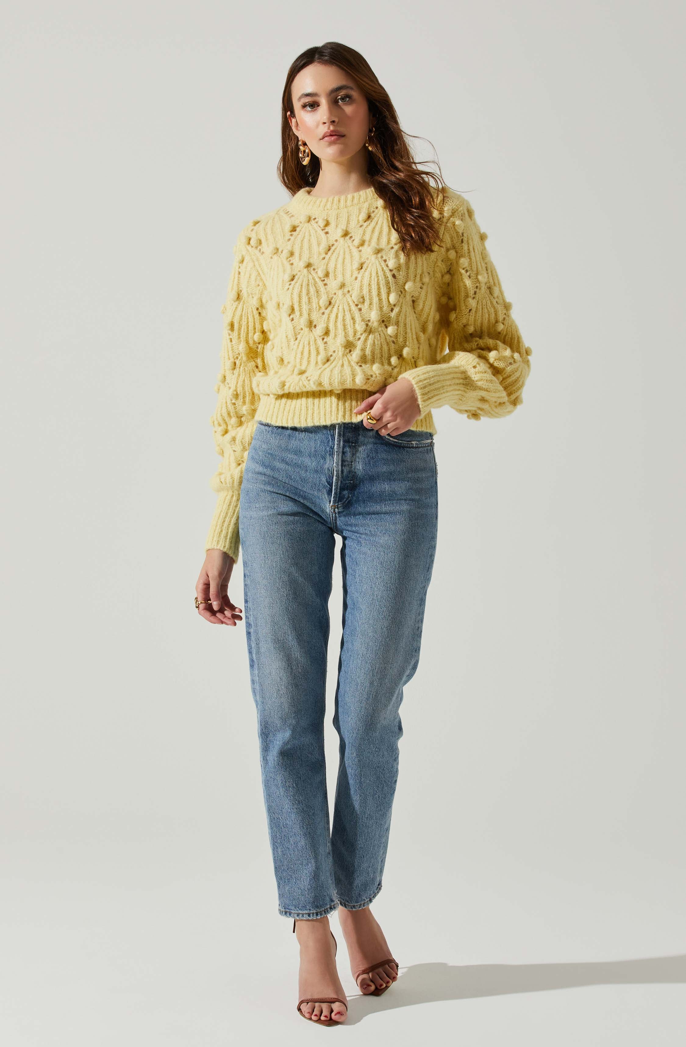 Lexi Pom Pom Embellished Sweater-Aljck