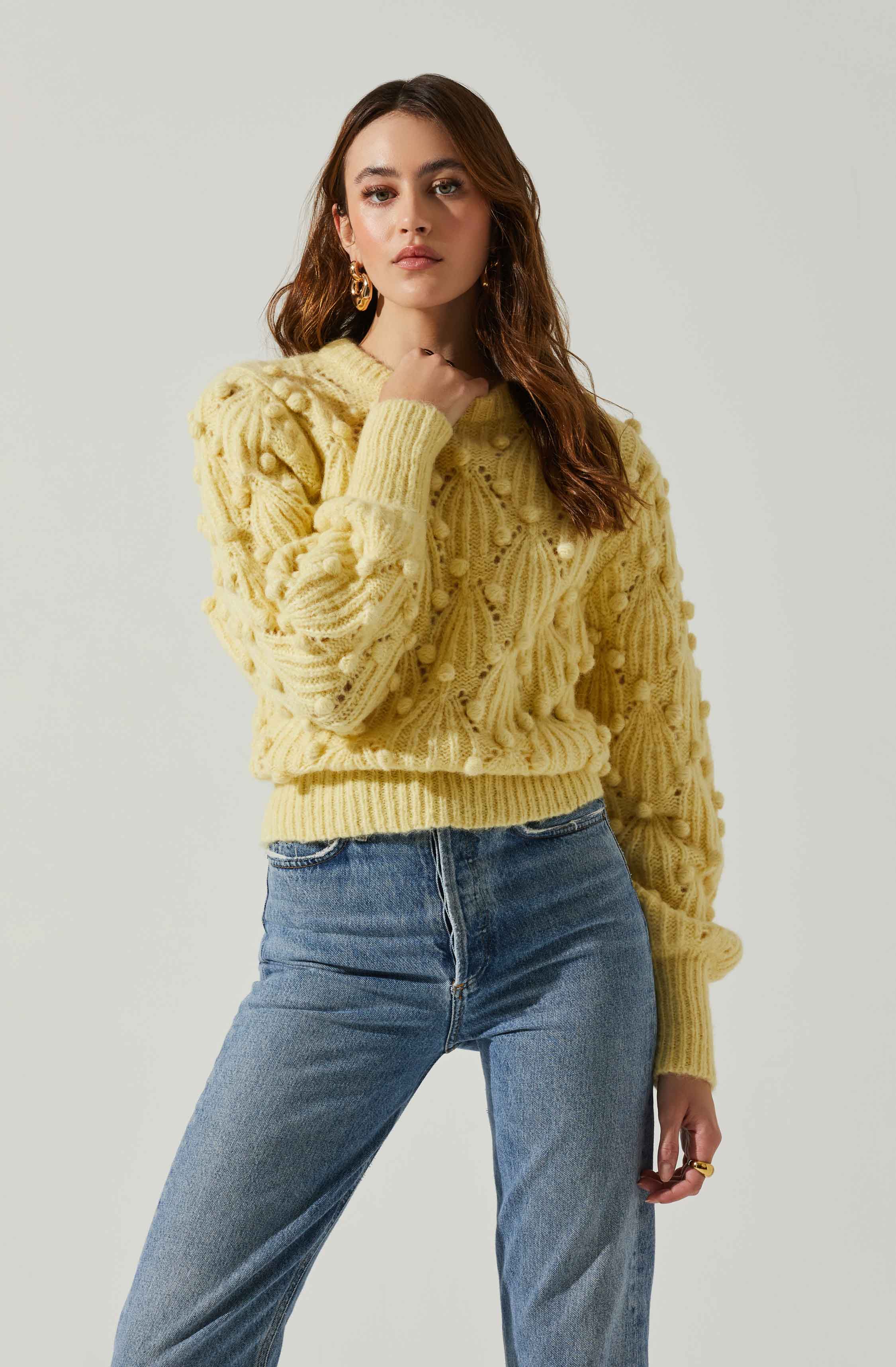 Lexi Pom Pom Embellished Sweater-Aljck
