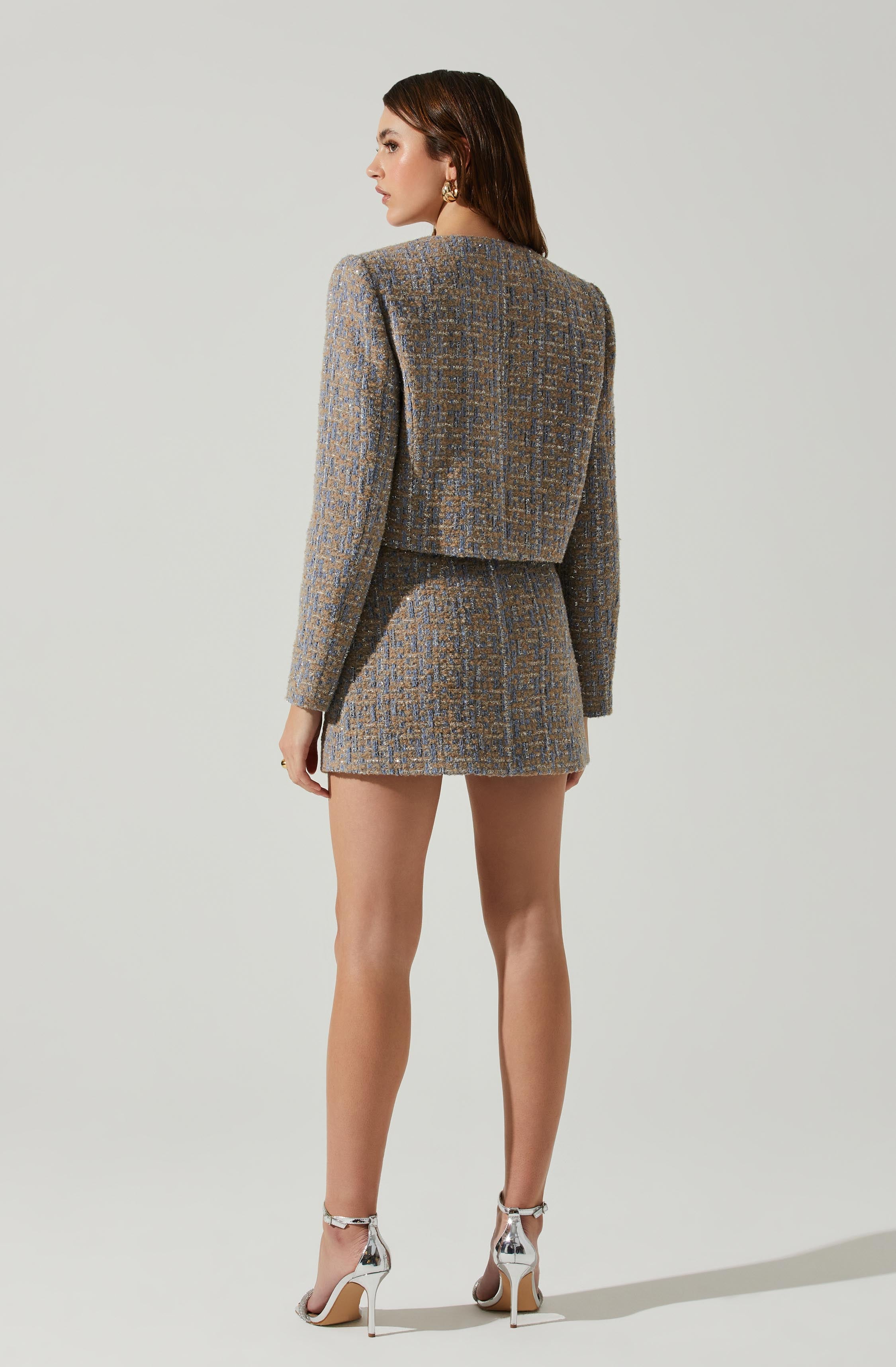 Lyssa Tweed Cropped Jacket-Aljck