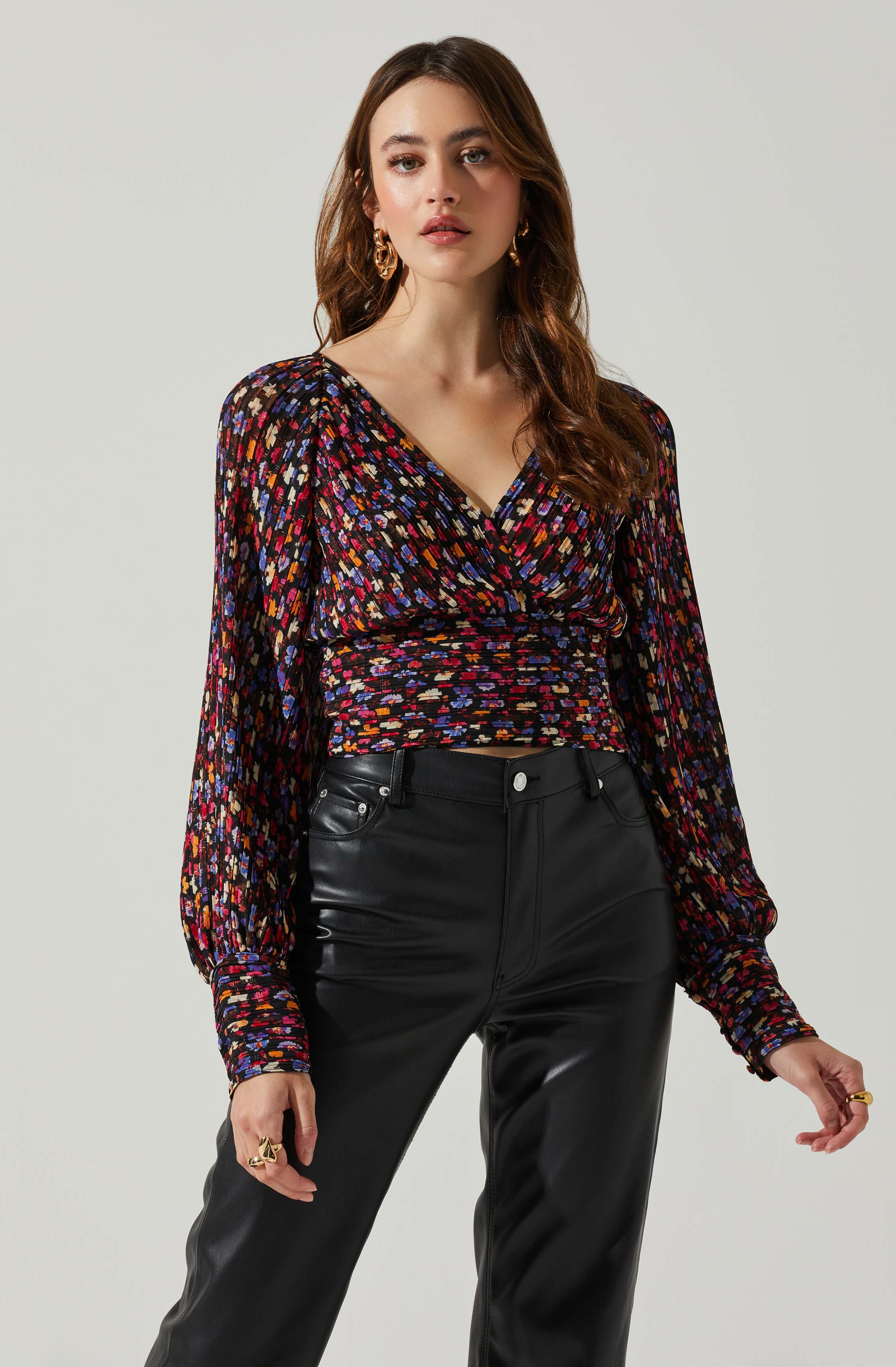 Pernilla Floral Long Sleeve Top-Aljck