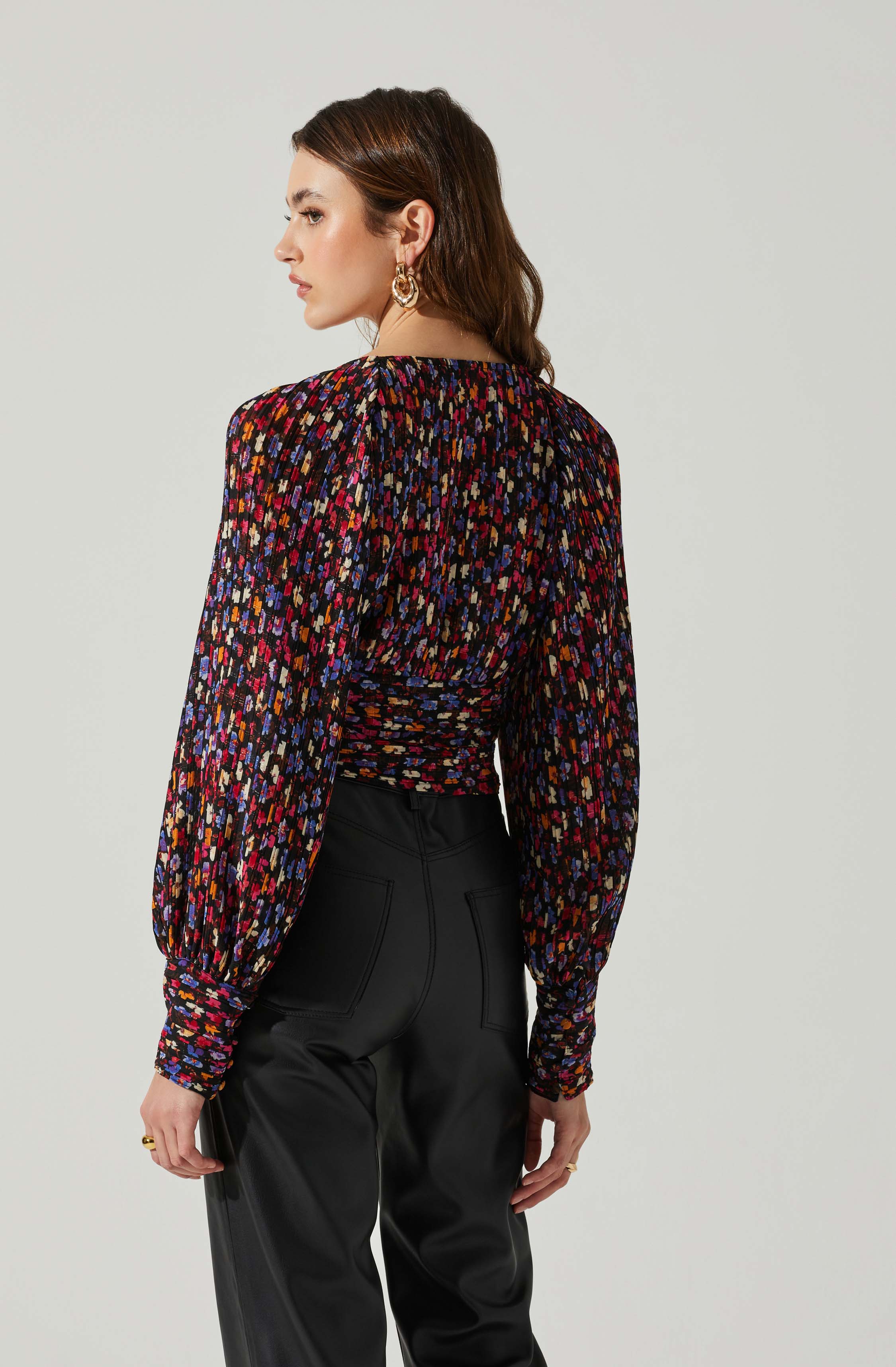 Pernilla Floral Long Sleeve Top-Aljck