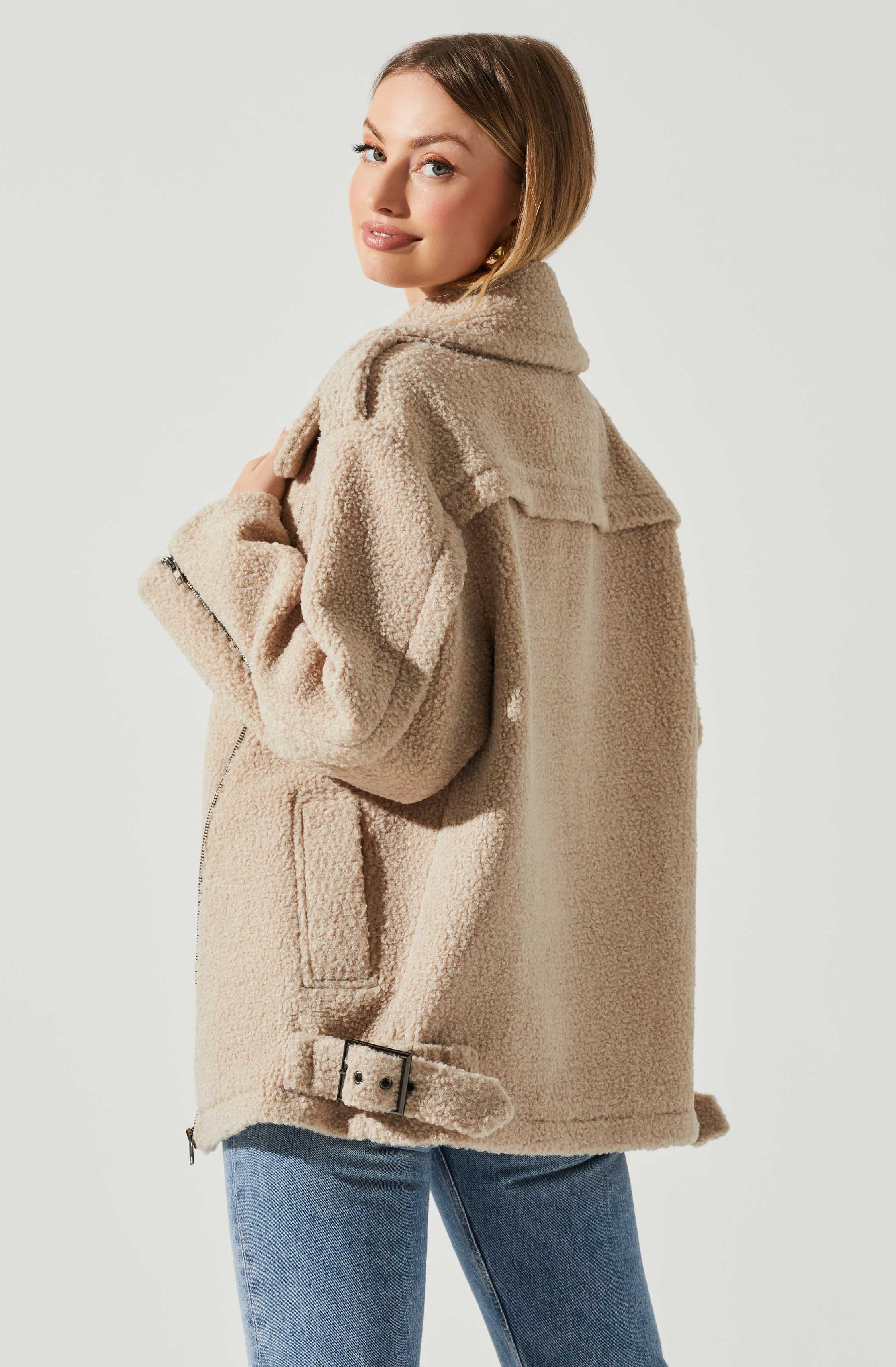 Layne Oversized Moto Jacket-Aljck