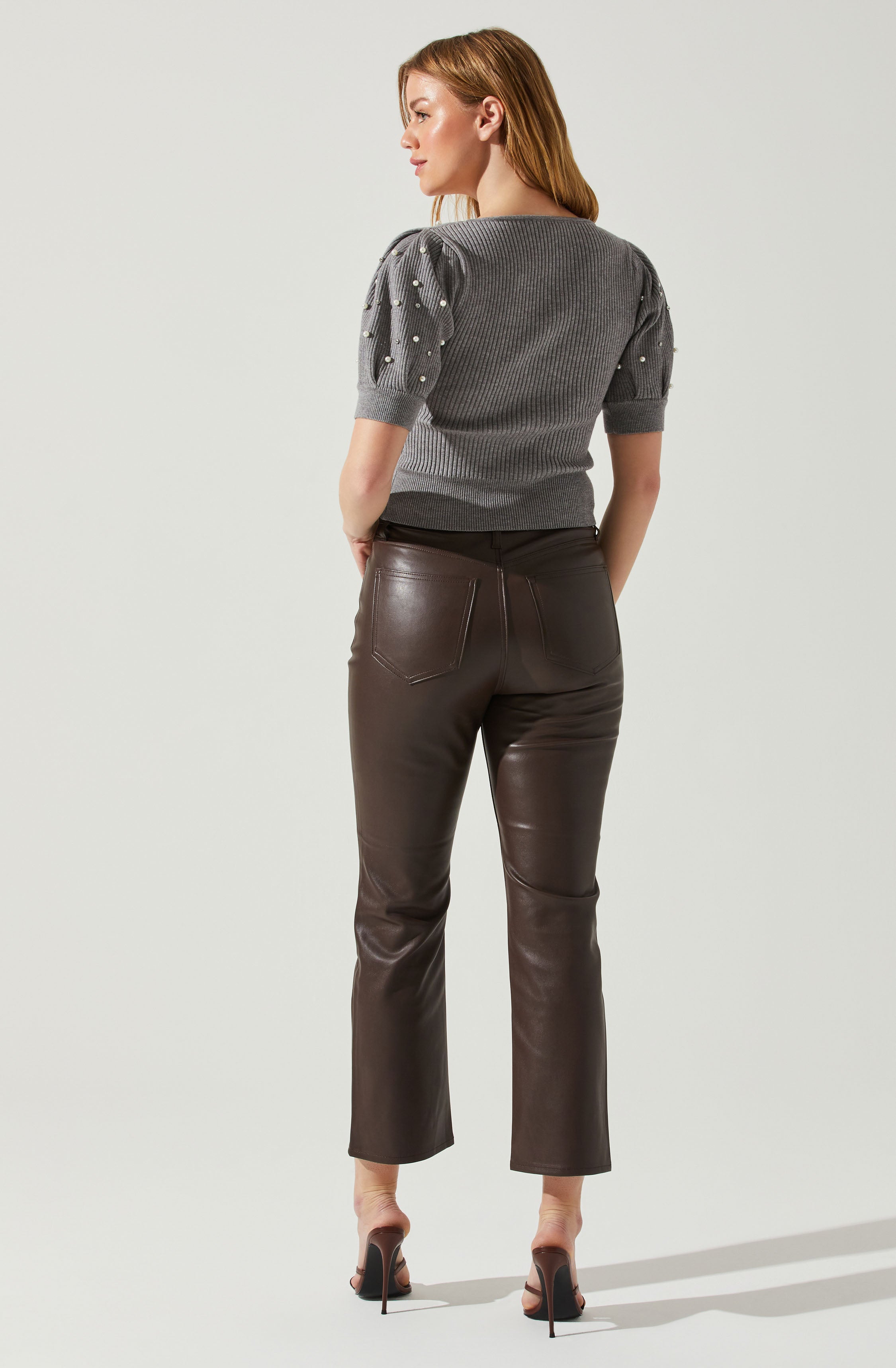 Kinsley Square Neck Pearl Sweater-Aljck