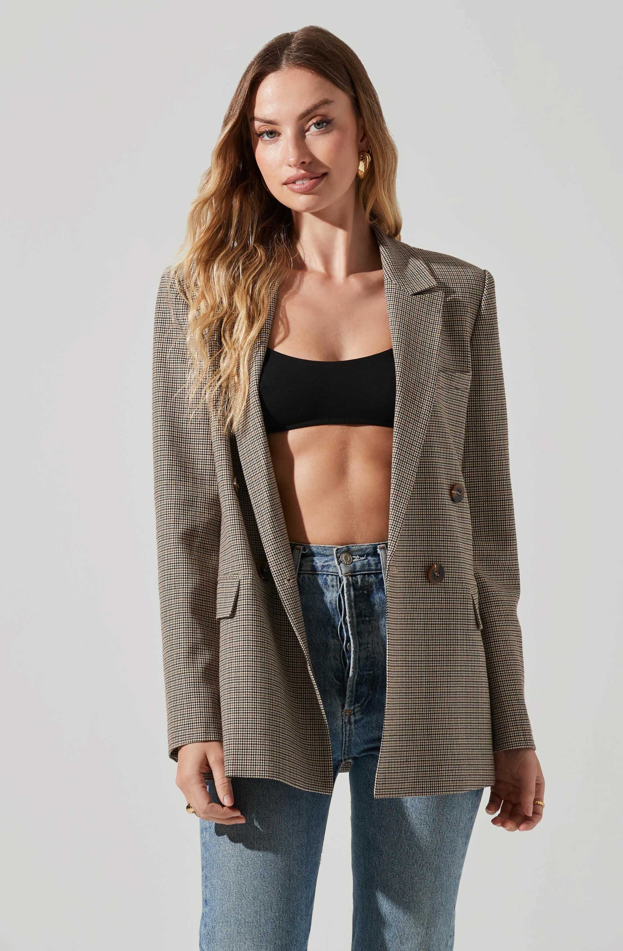 Milani Double Breasted Oversized Blazer-Aljck