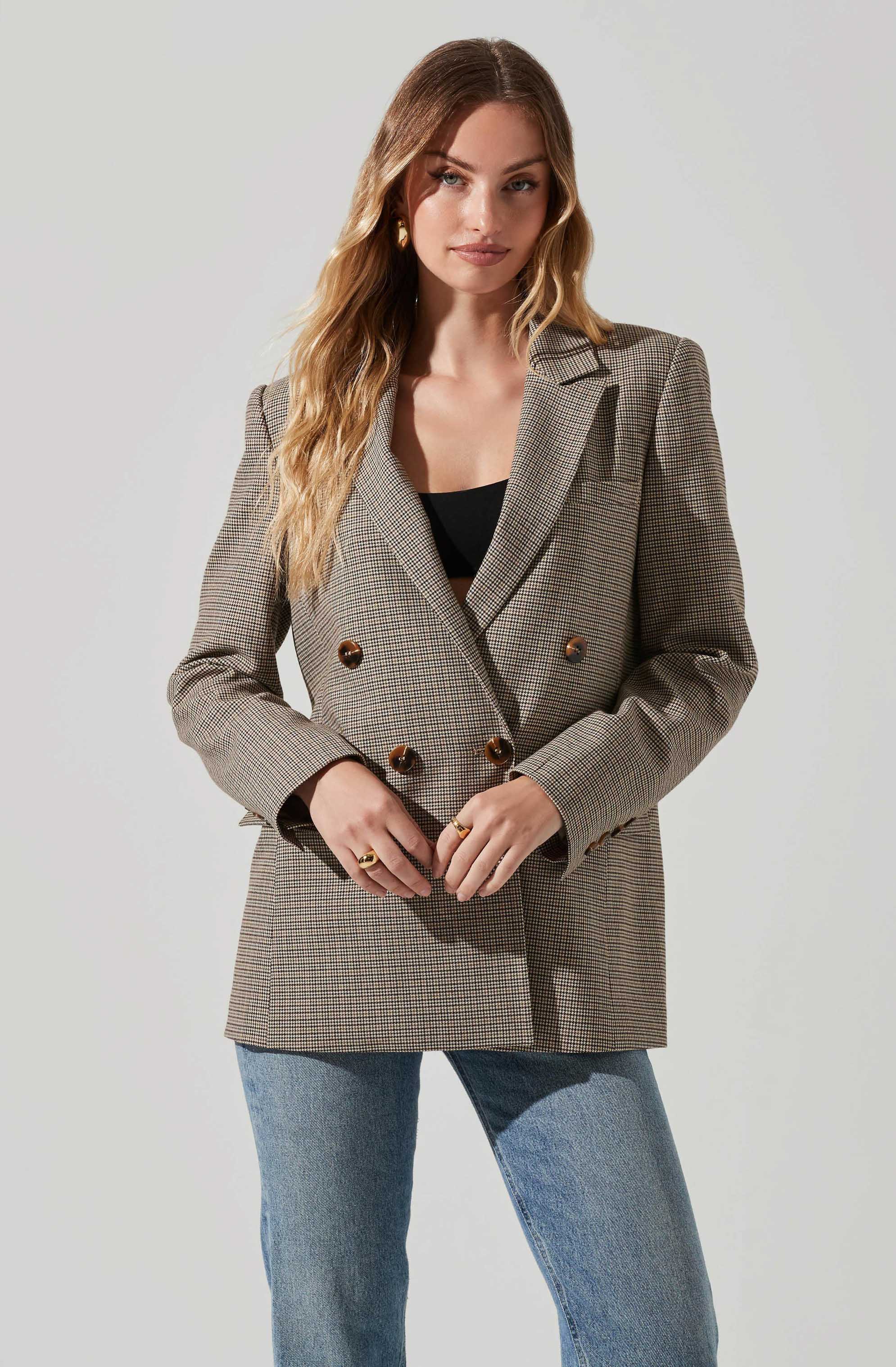 Milani Double Breasted Oversized Blazer-Aljck