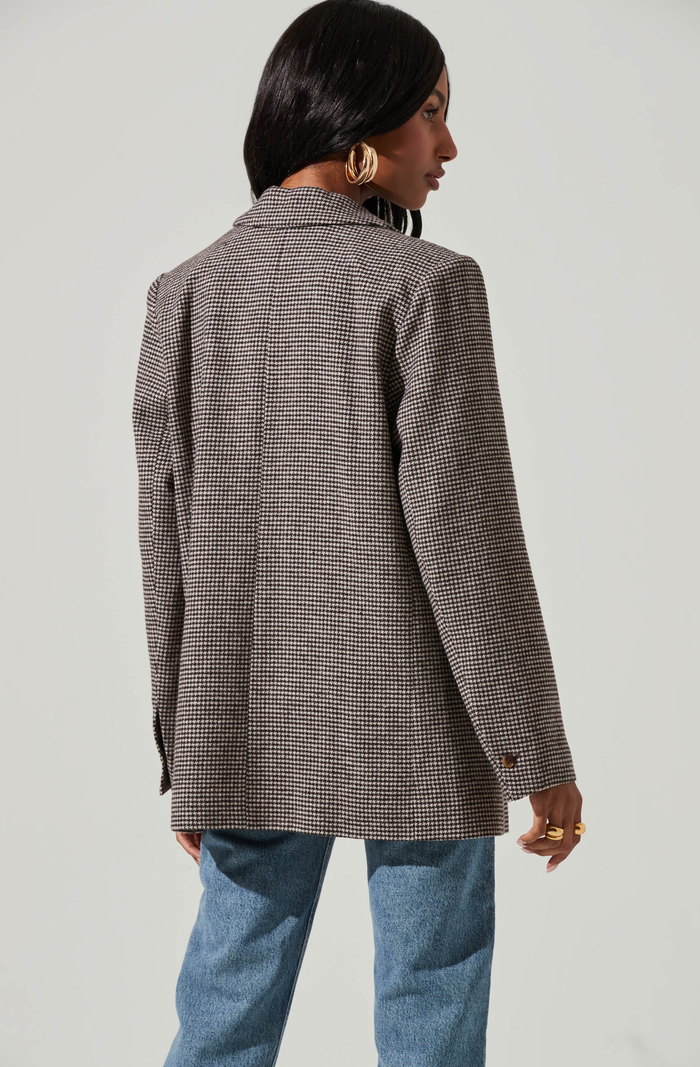 Pauline Plaid Oversized Blazer-Aljck