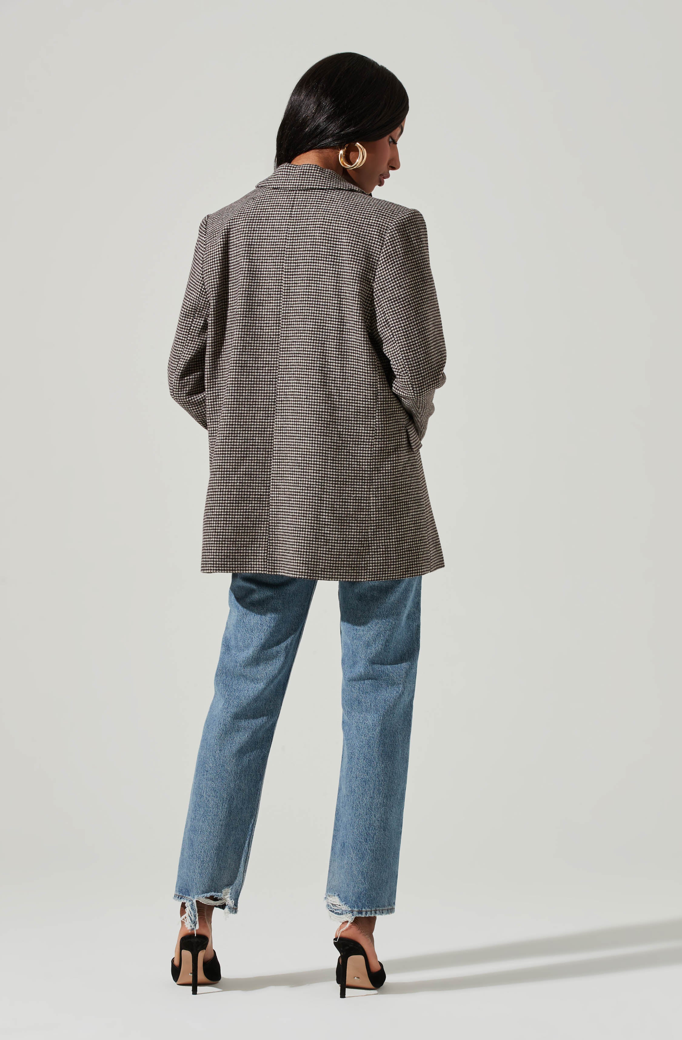 Pauline Plaid Oversized Blazer-Aljck