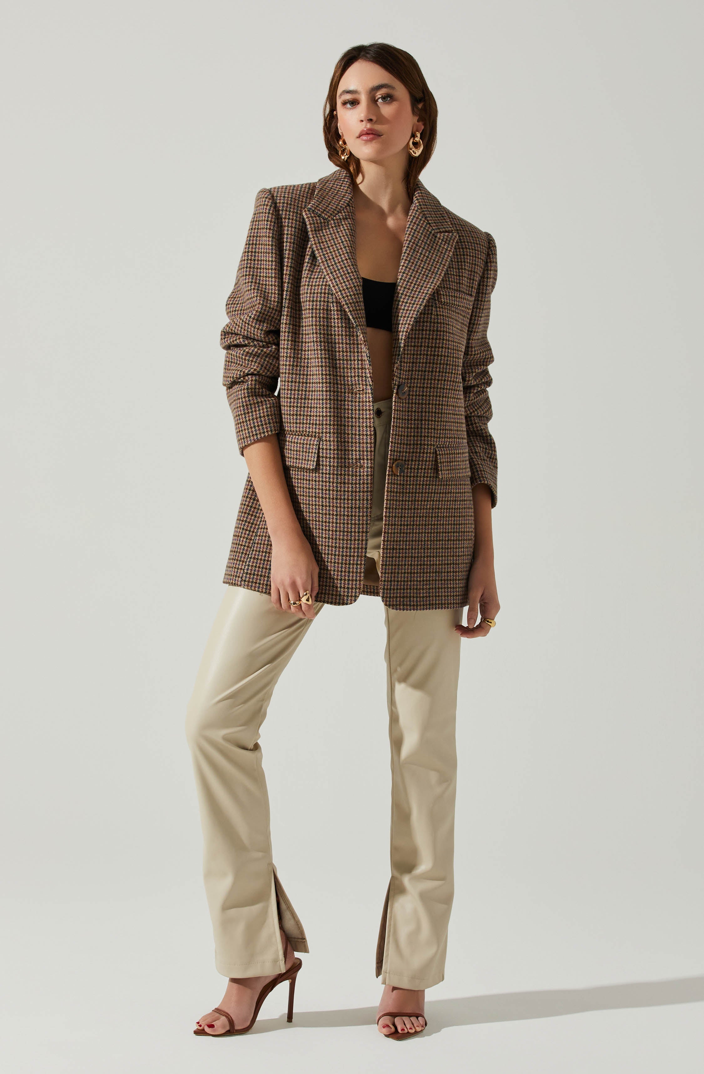 Pauline Plaid Oversized Blazer-Aljck