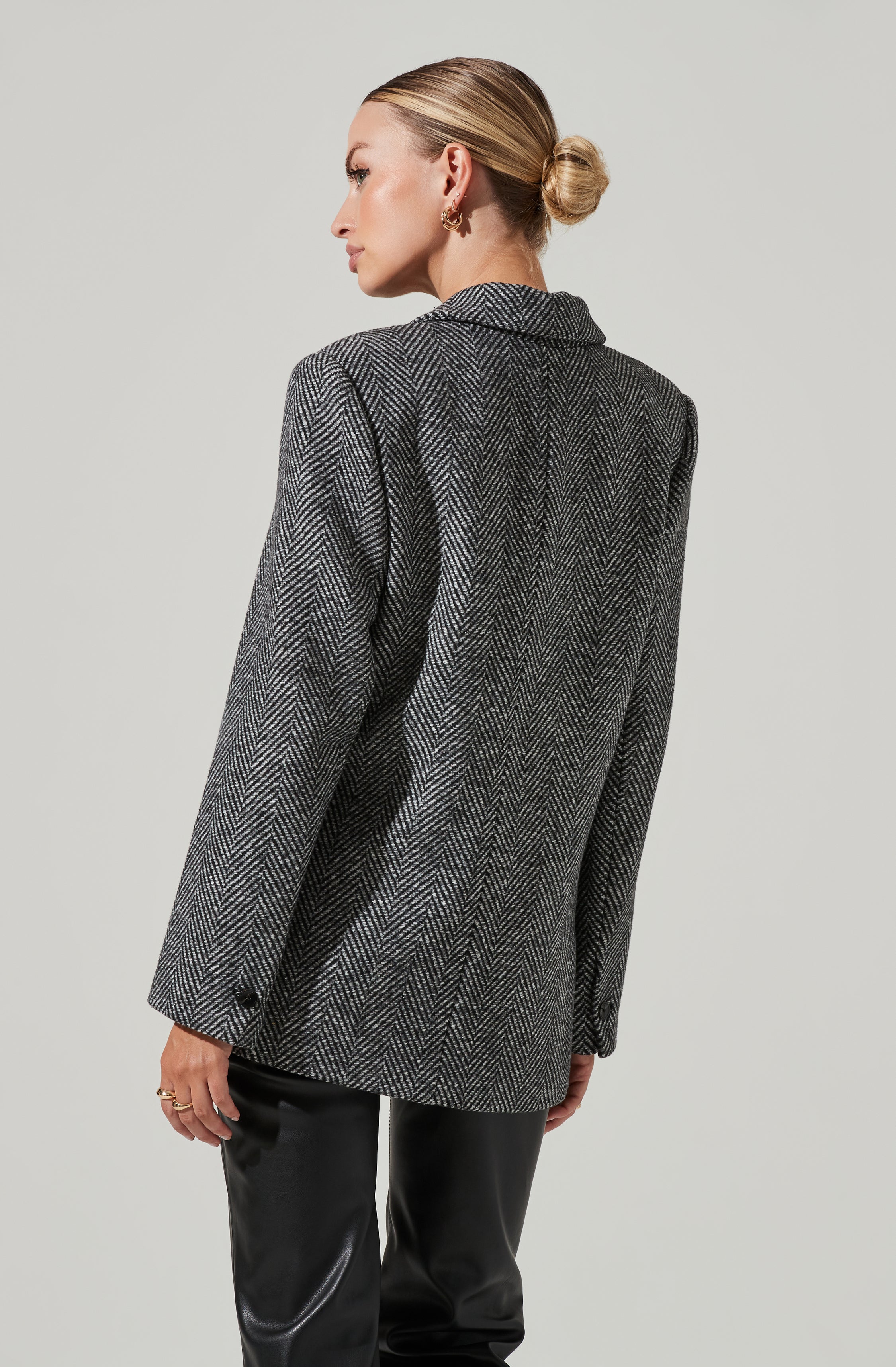 Pauline Herringbone Blazer-Aljck