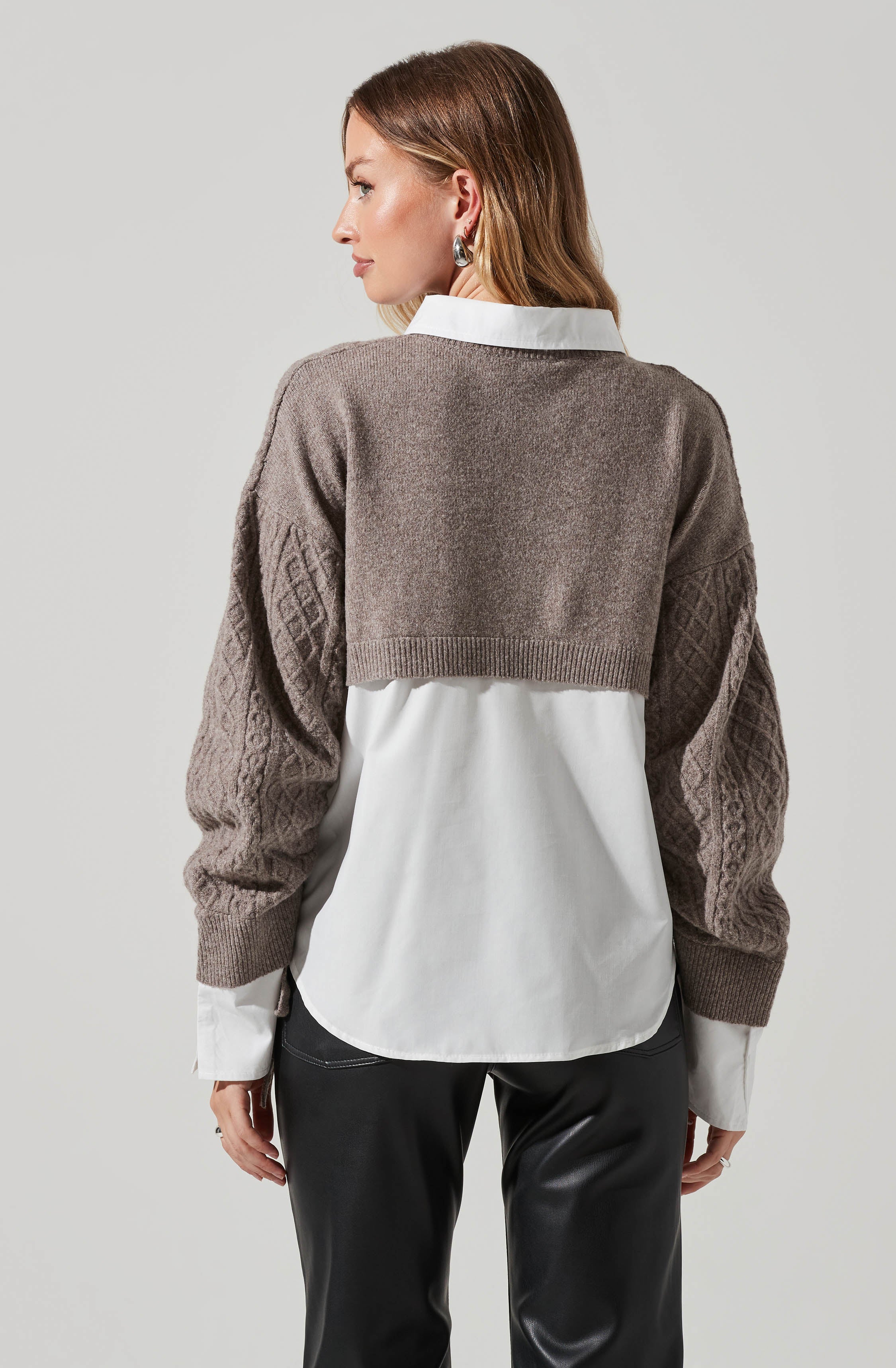 Carol Mixed-Media Sweater-Aljck