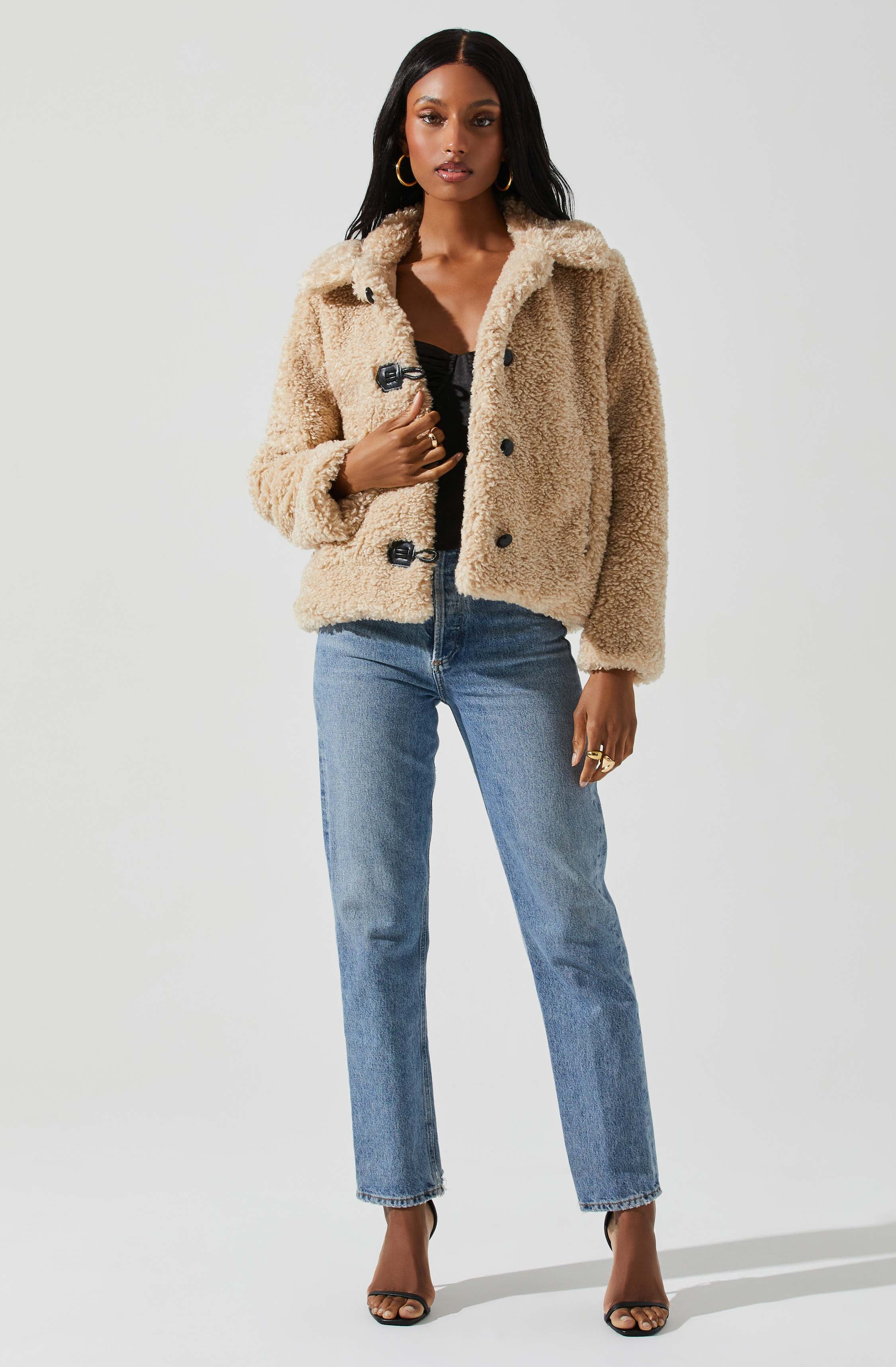 Miley Faux Sherpa Jacket-Aljck