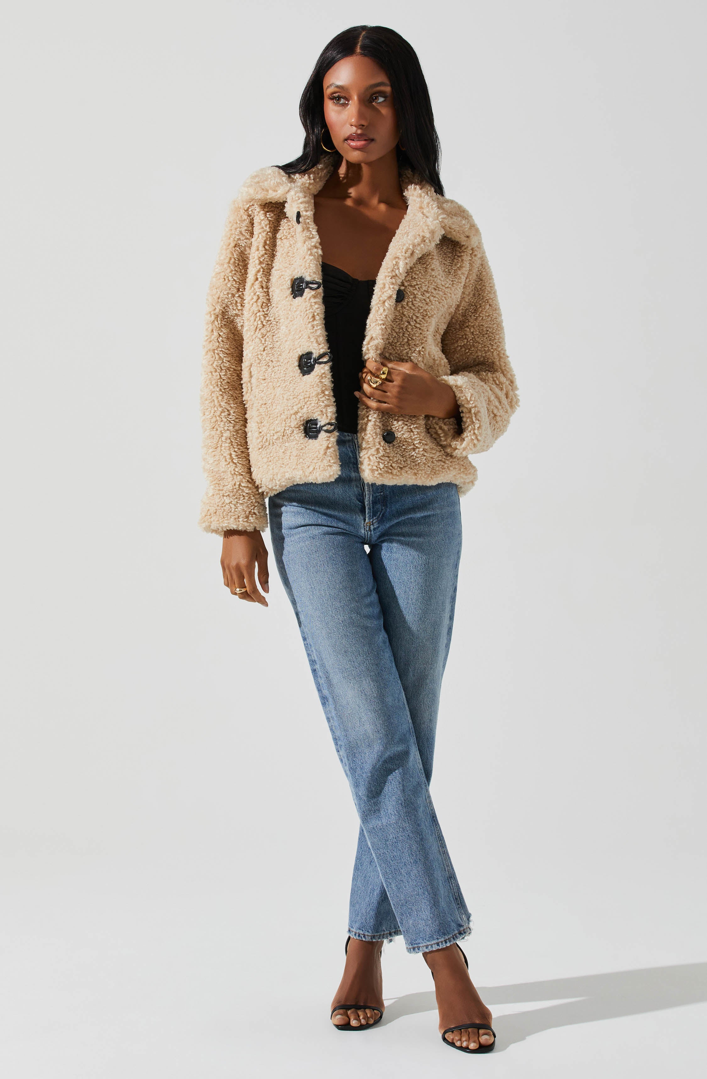 Miley Faux Sherpa Jacket-Aljck