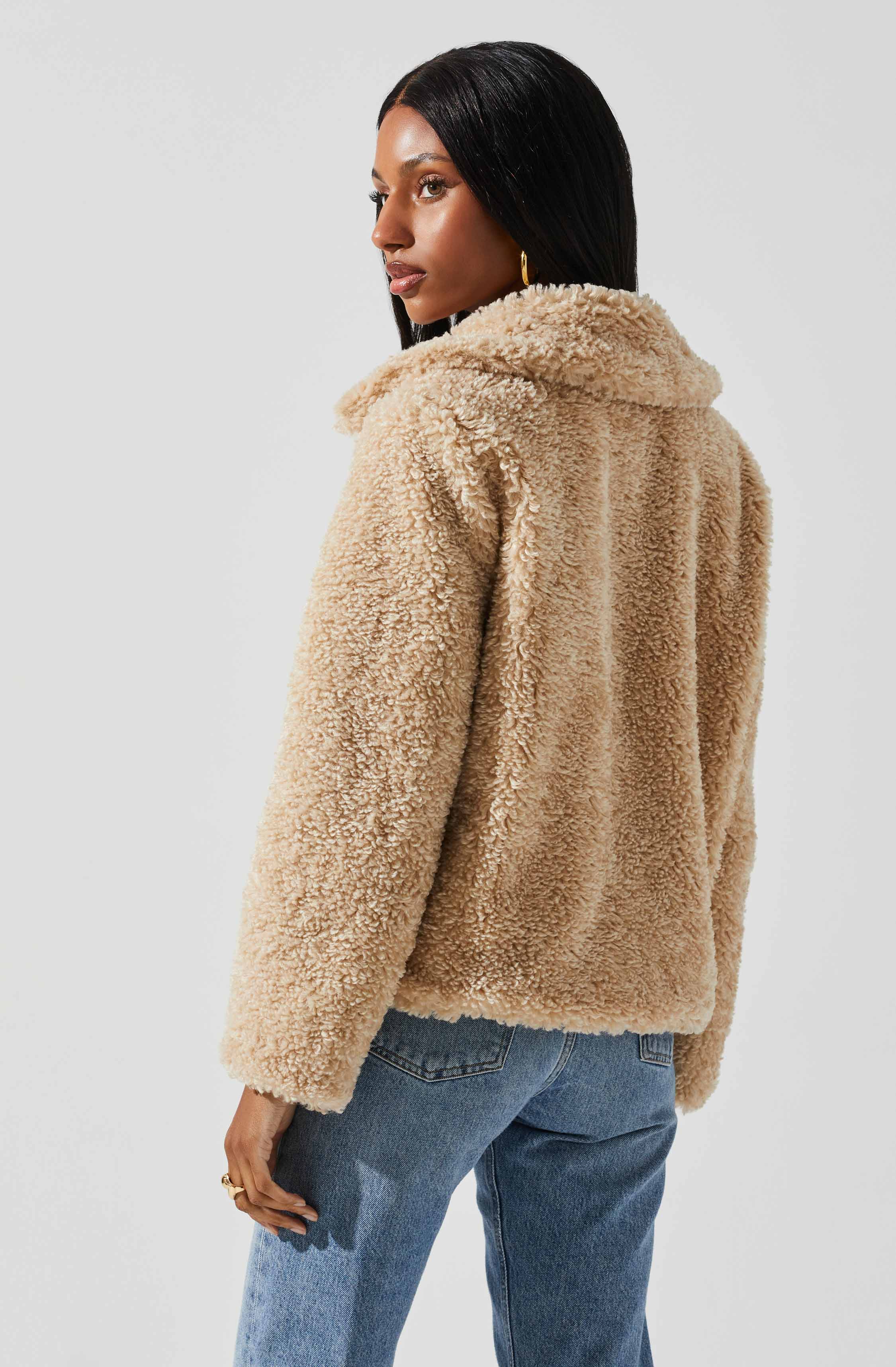 Miley Faux Sherpa Jacket-Aljck