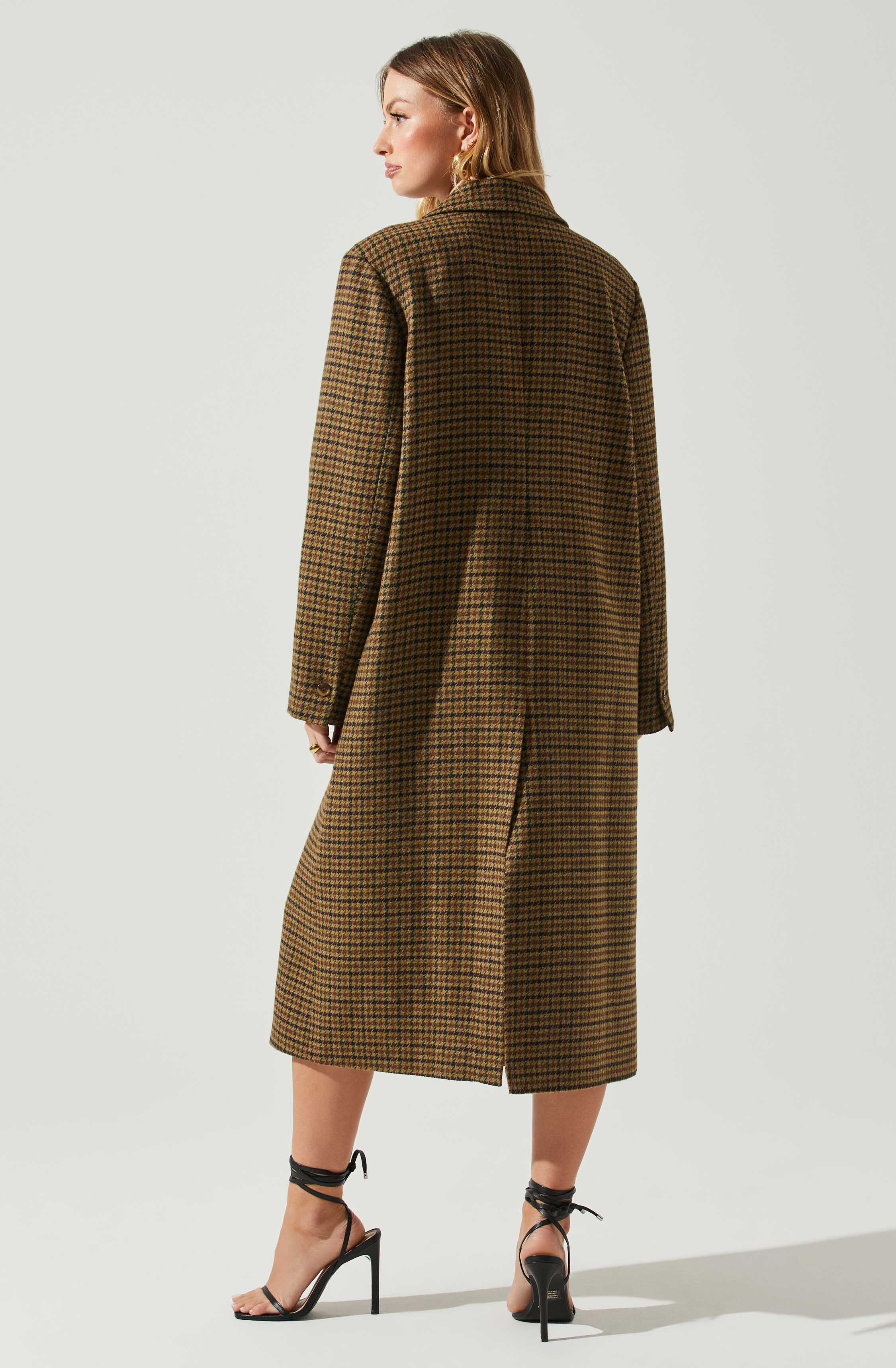 Sonya Plaid Oversized Coat-Aljck