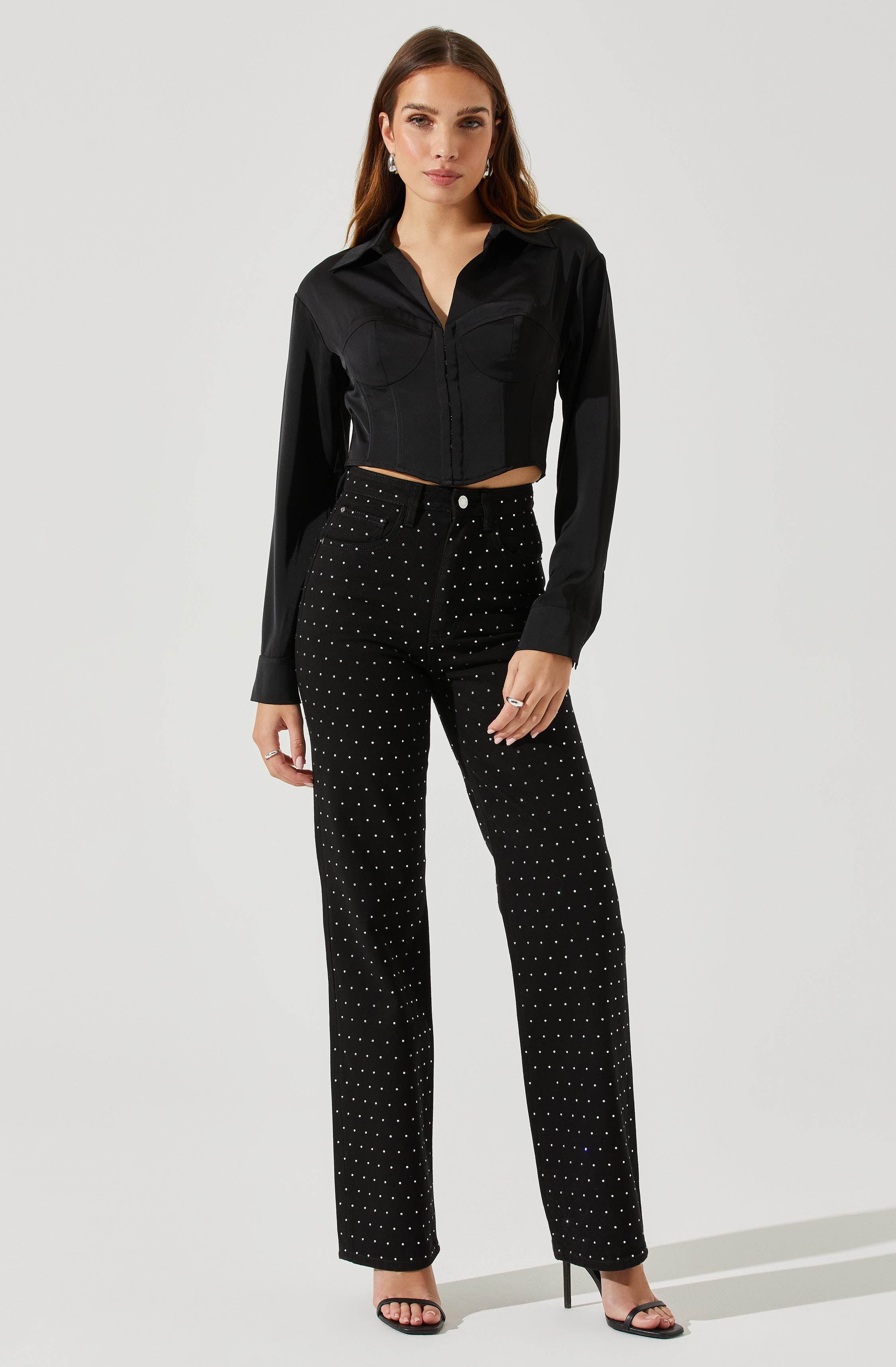 Valerie Long Sleeve Corset Top-Aljck