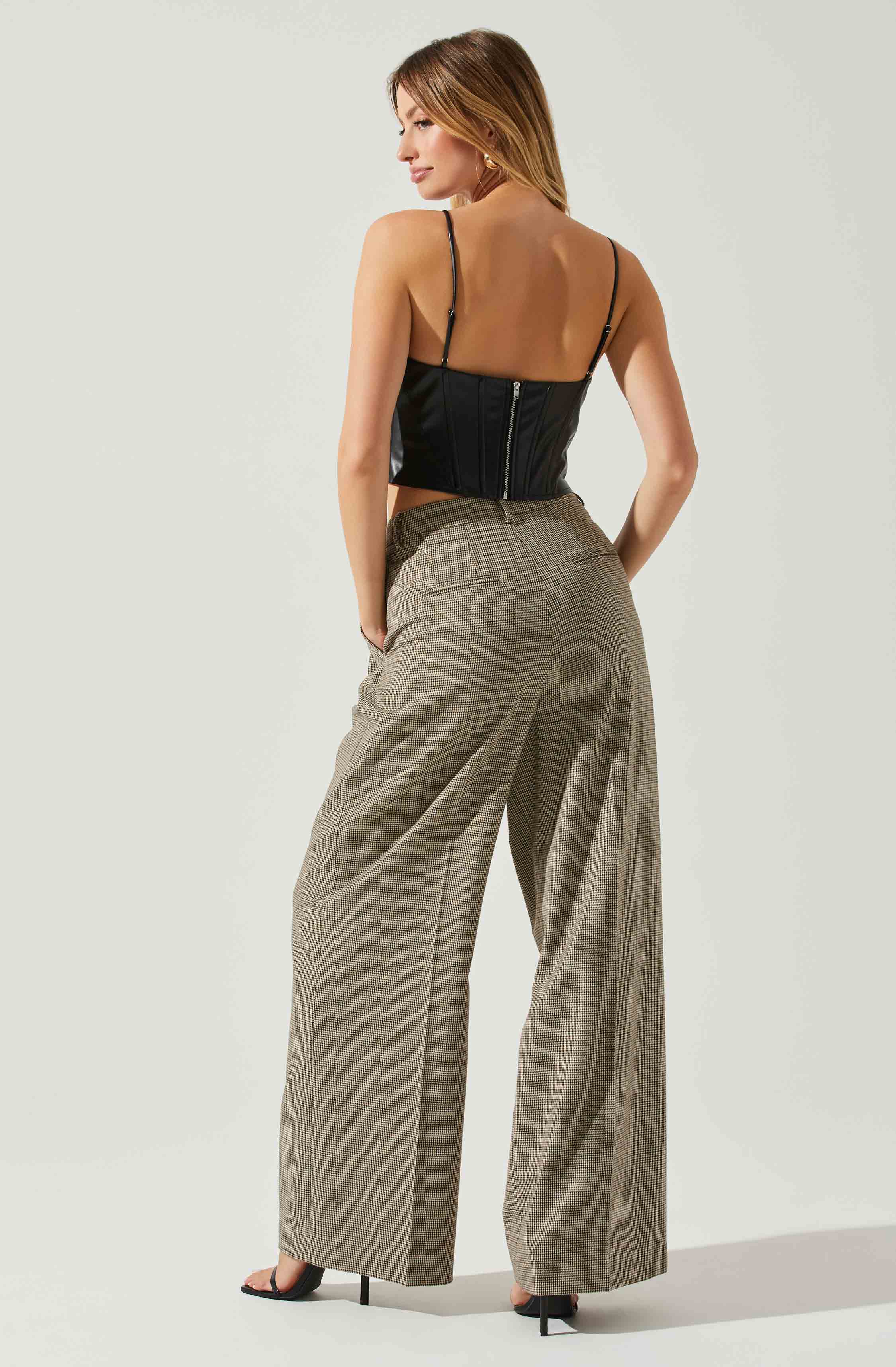 Trishna Faux Leather Corset Top-Aljck