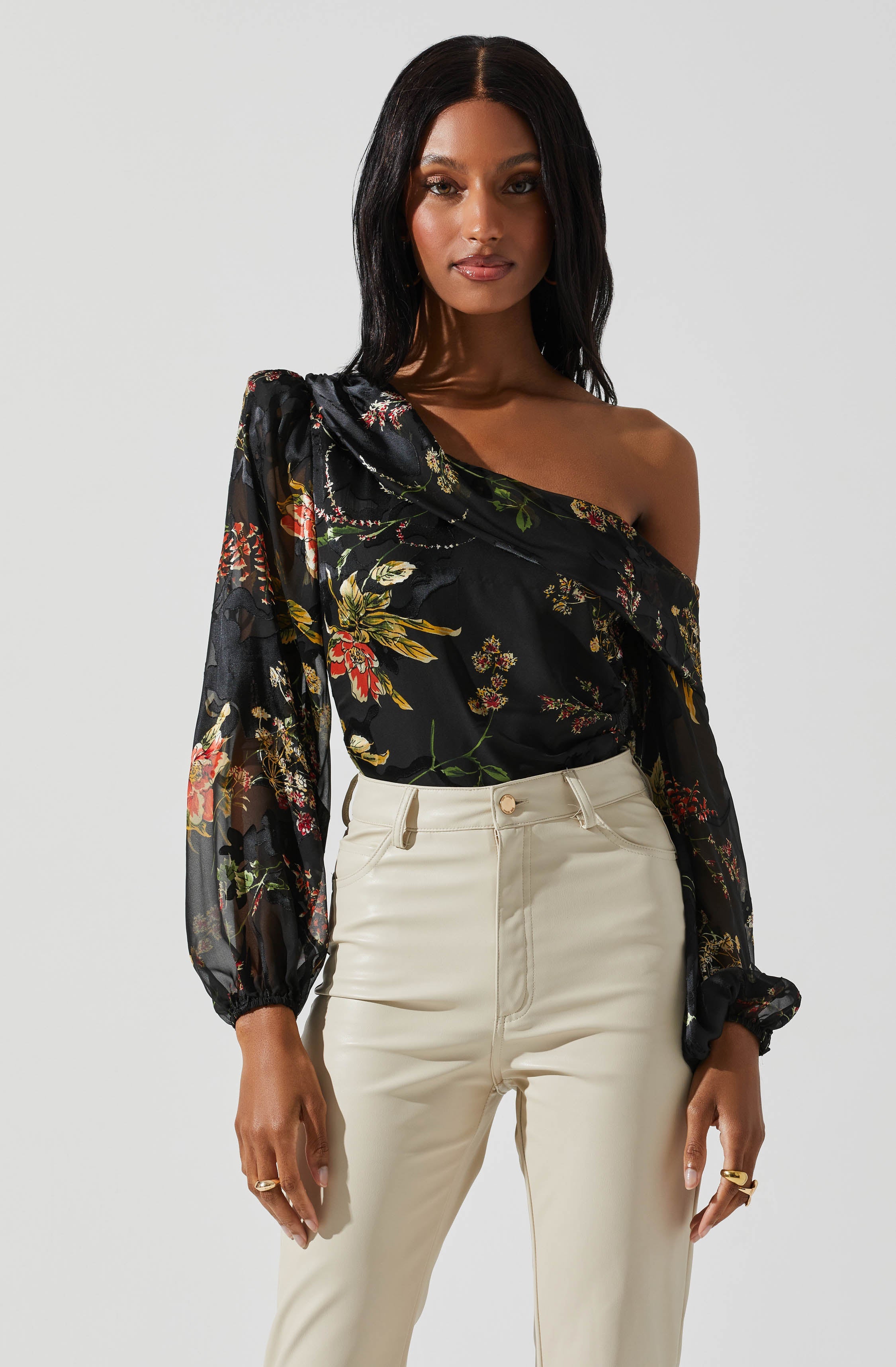 Reign Floral Off Shoulder Top-Aljck