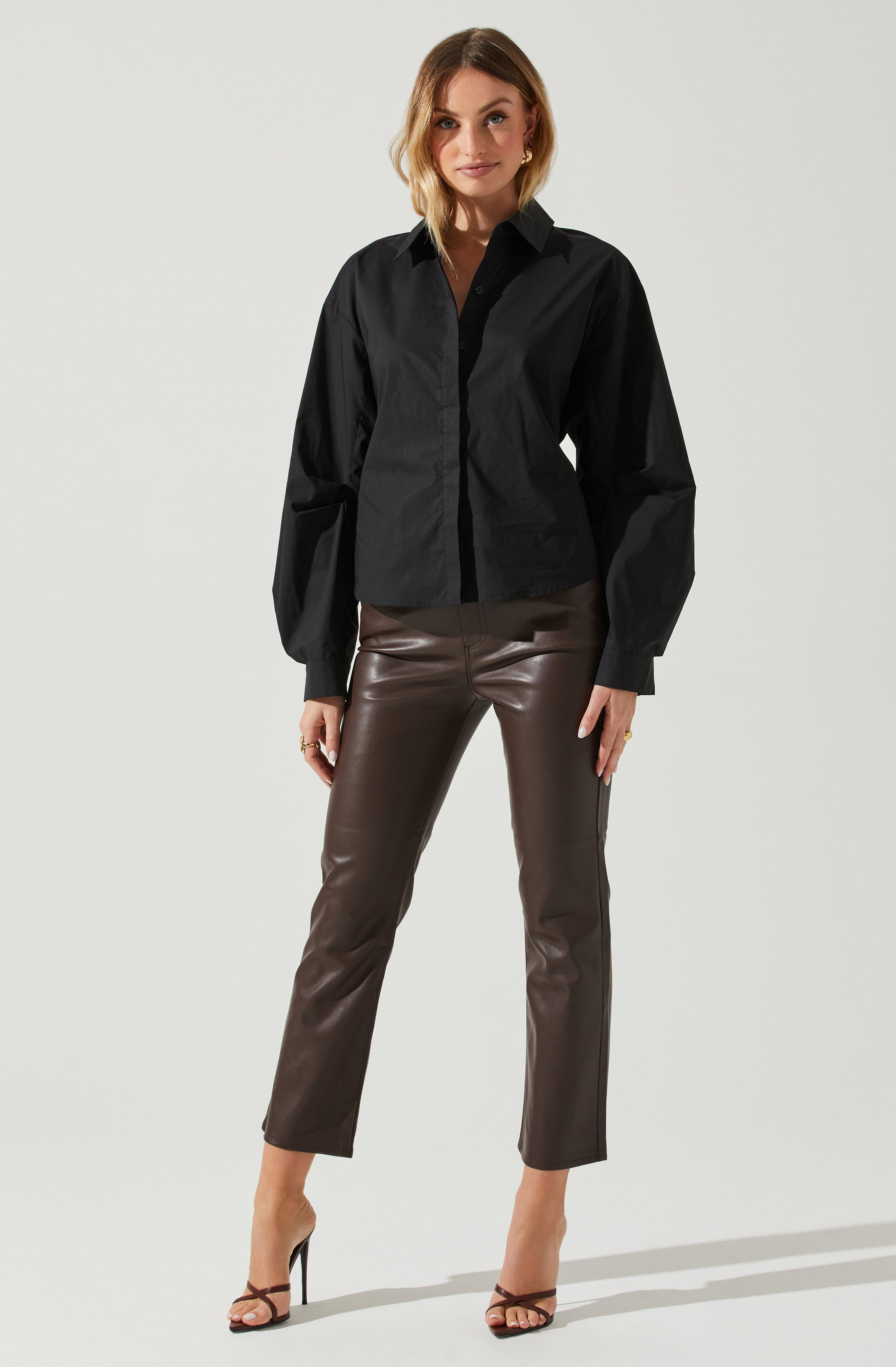 Sienna Cutout Button Up Top-Aljck