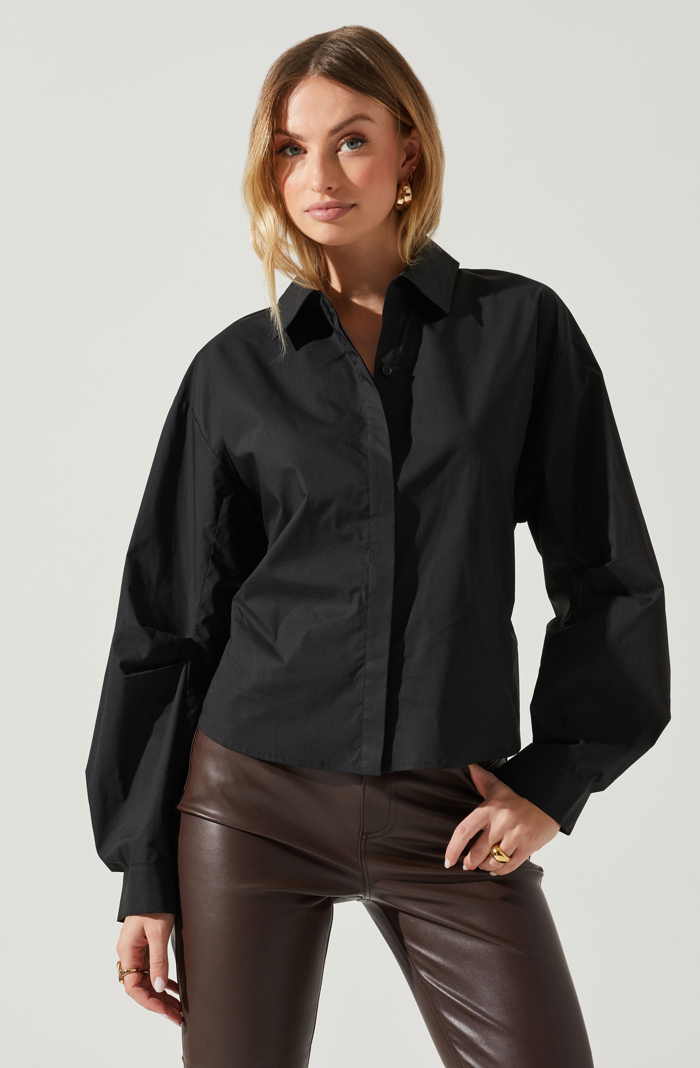 Sienna Cutout Button Up Top-Aljck