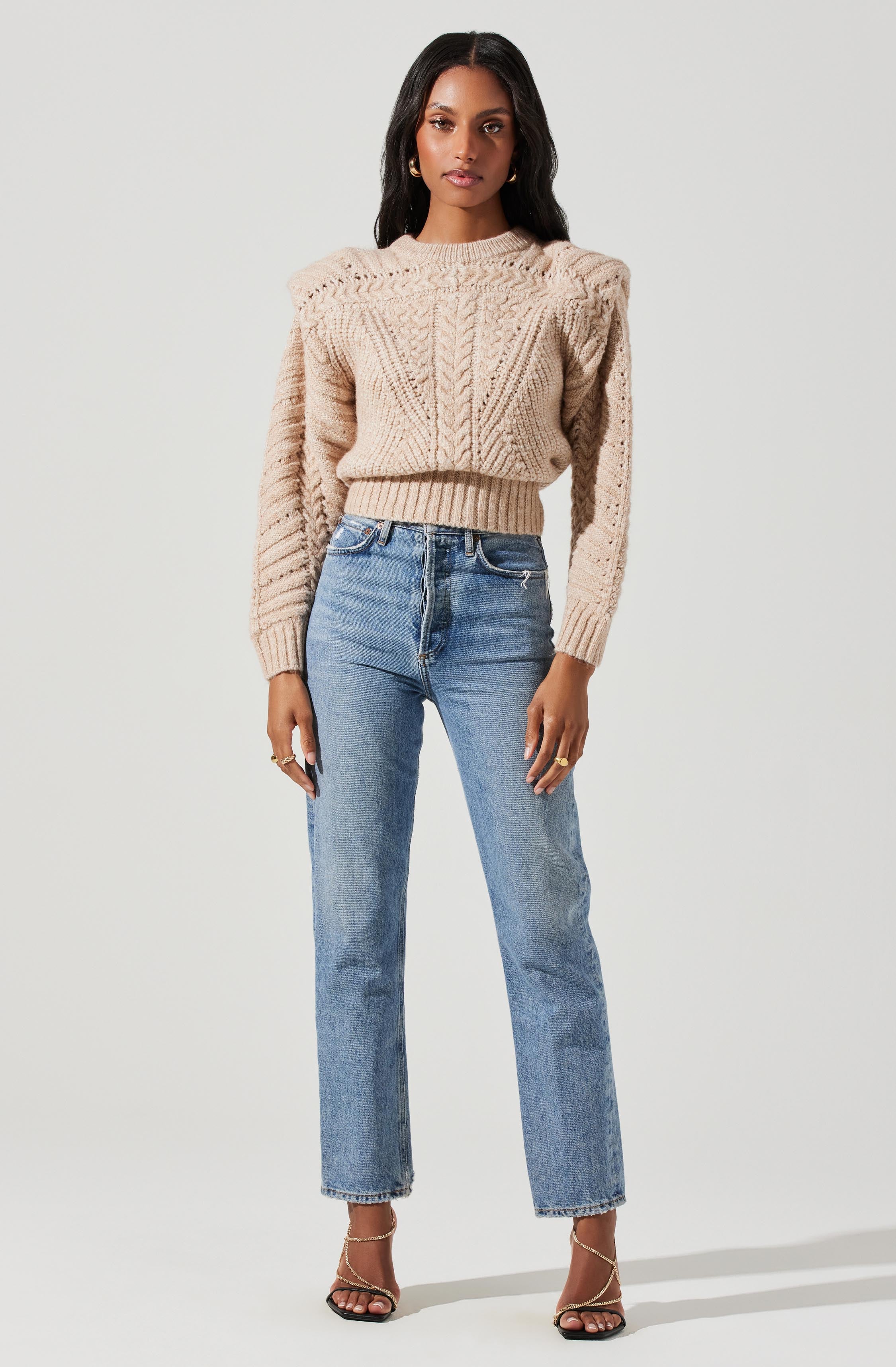 Tabitha Cable Knit Sweater-Aljck