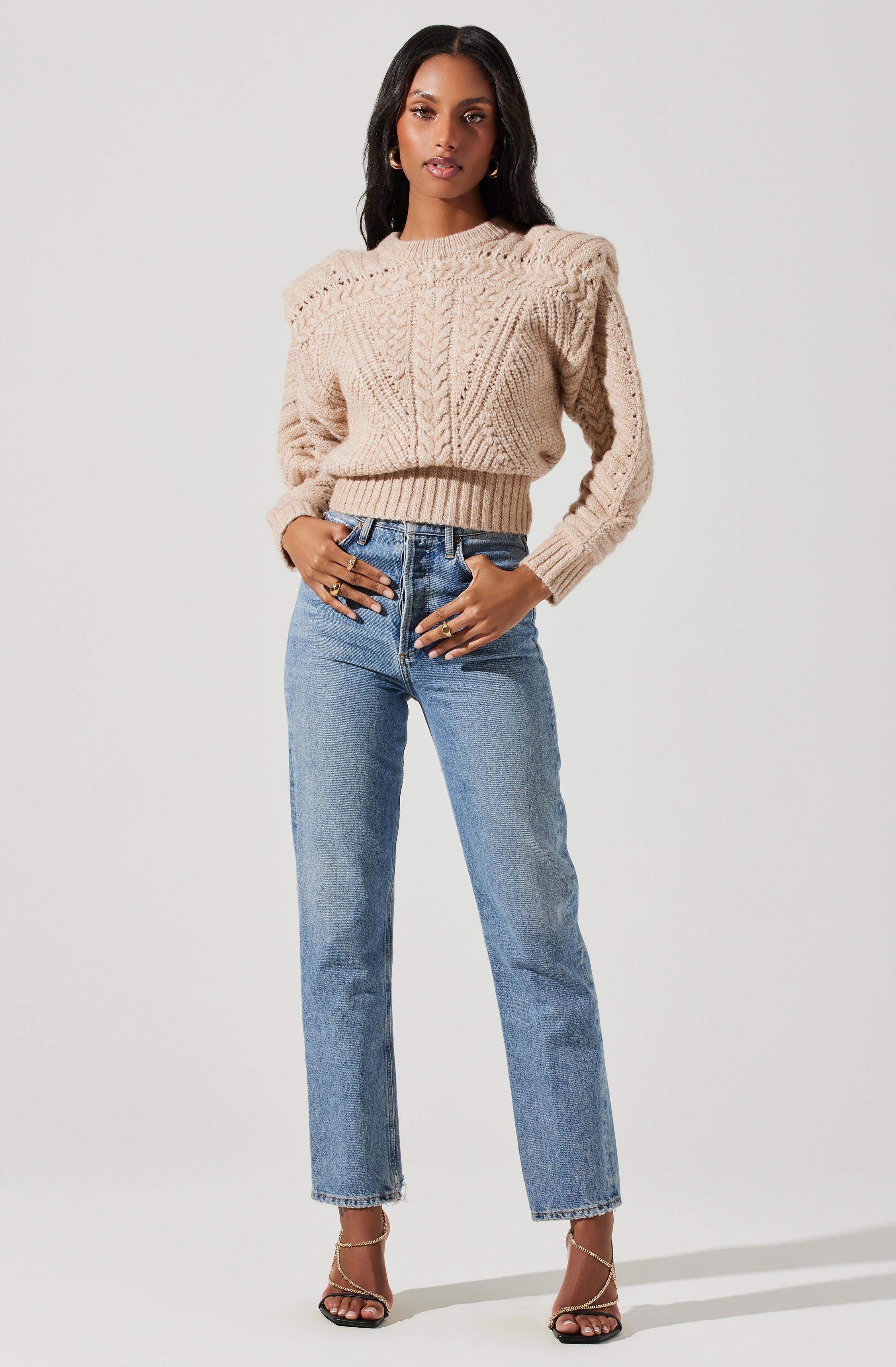 Tabitha Cable Knit Sweater-Aljck
