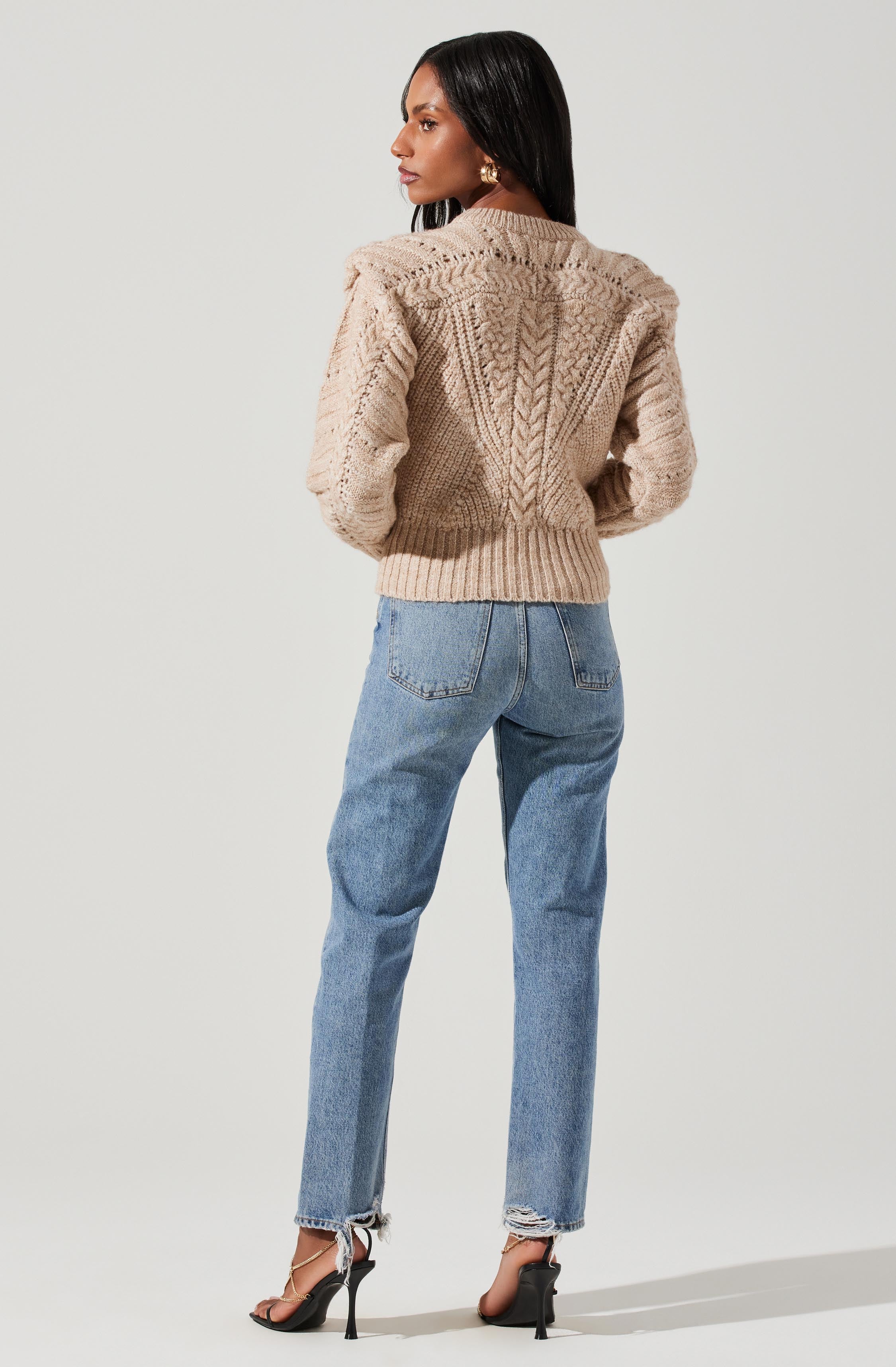 Tabitha Cable Knit Sweater-Aljck