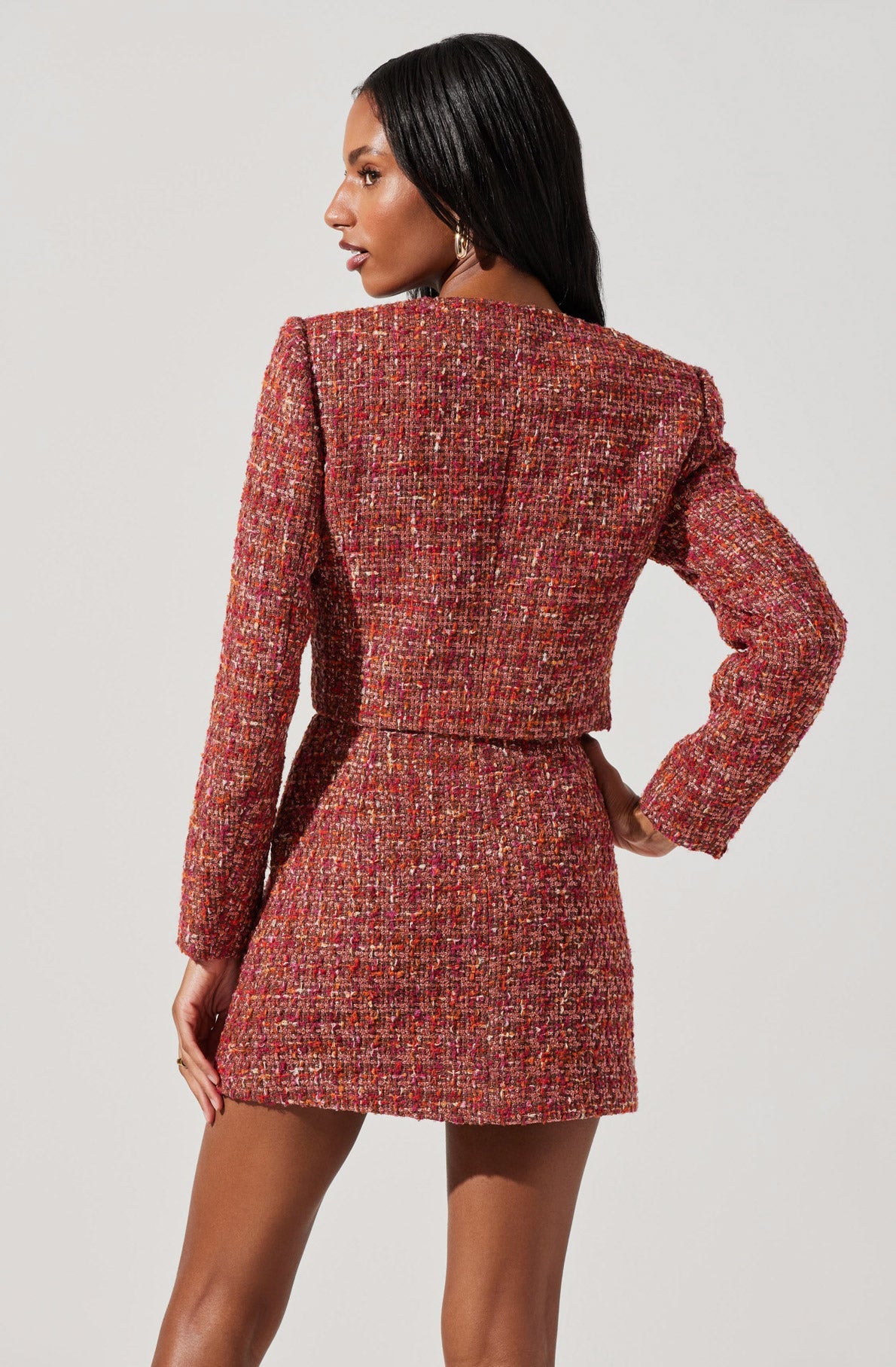 Milena Cropped Tweed Jacket-Aljck