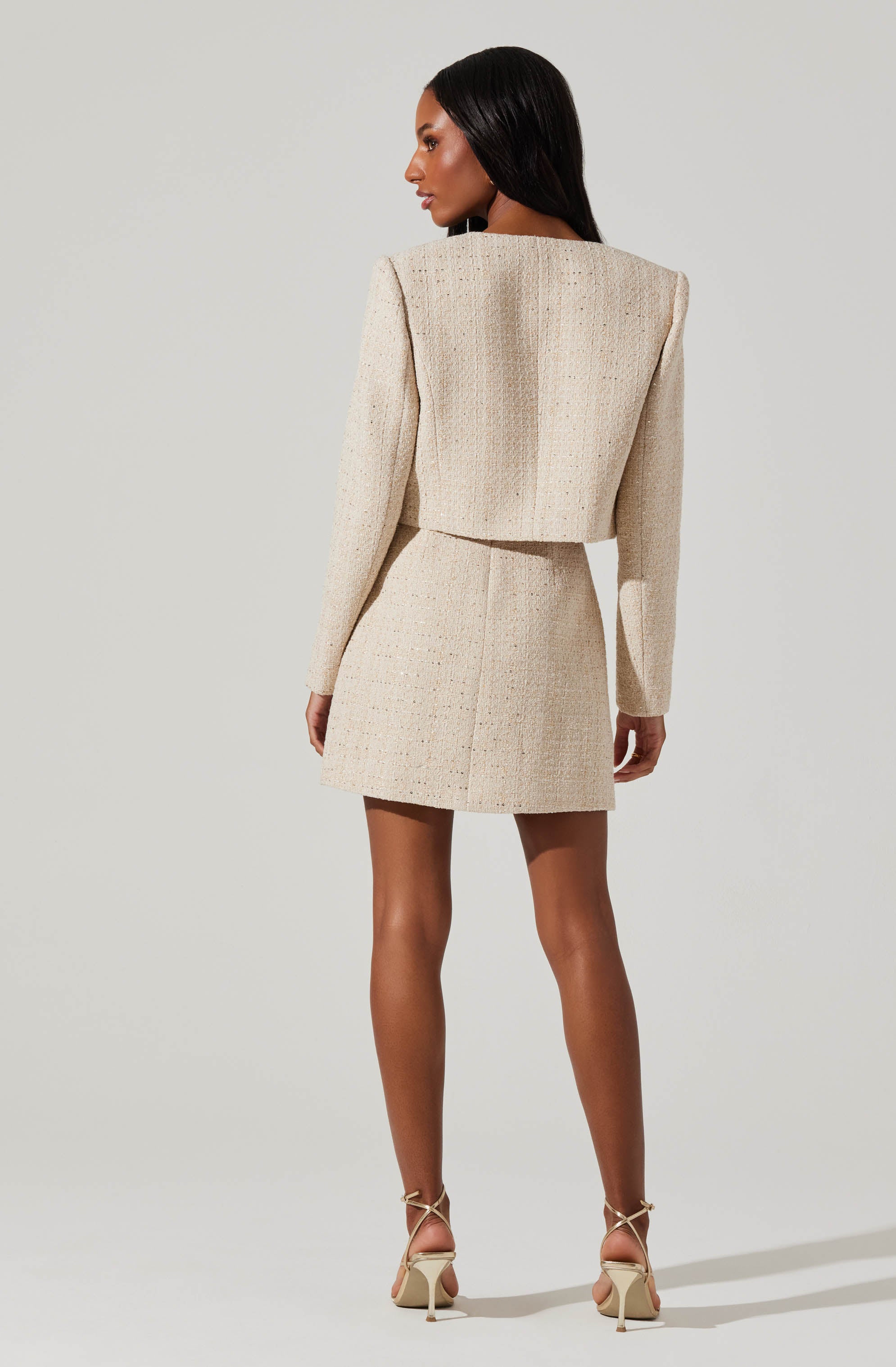 Milena Cropped Tweed Jacket-Aljck