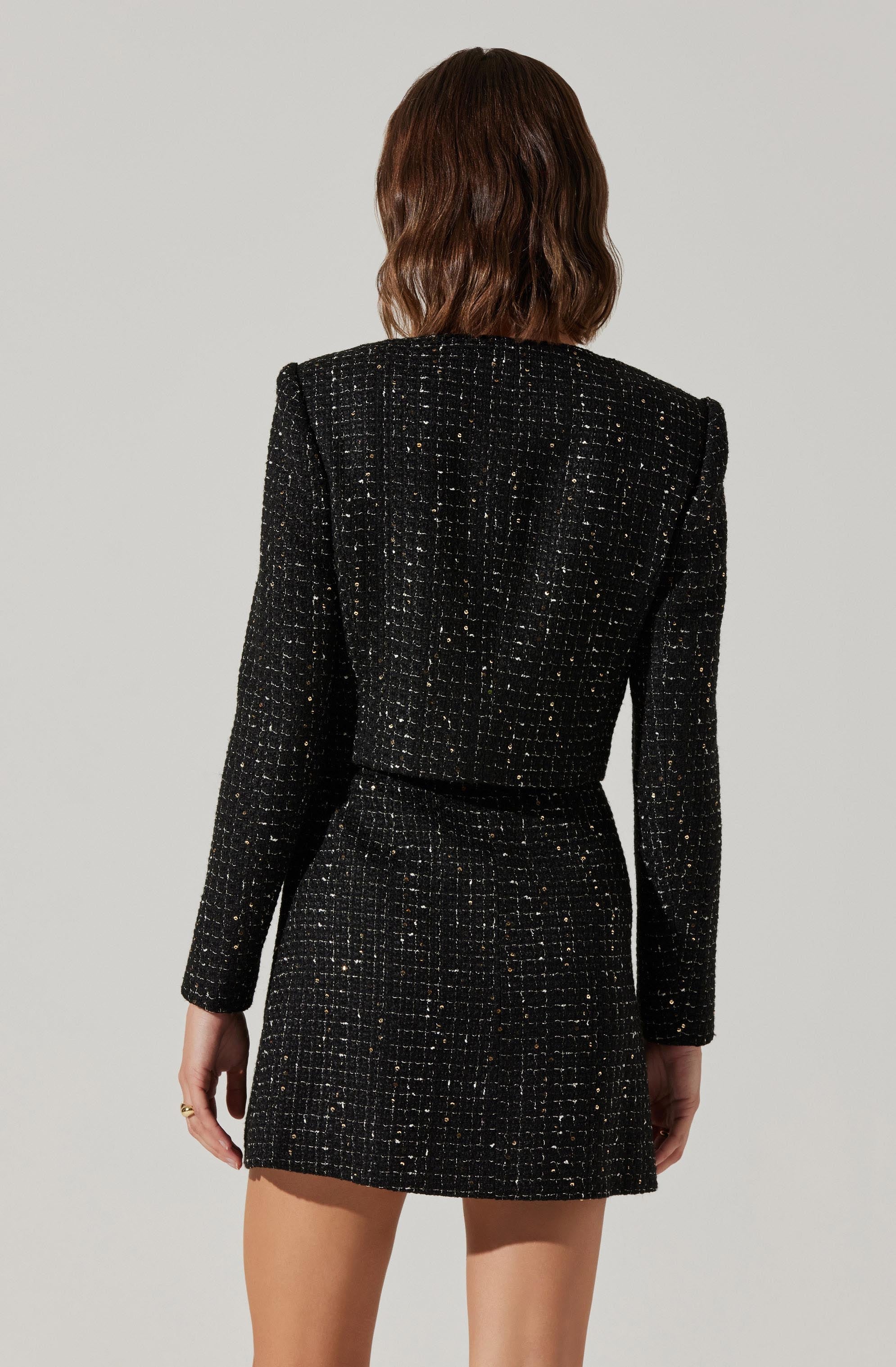 Milena Cropped Tweed Jacket-Aljck