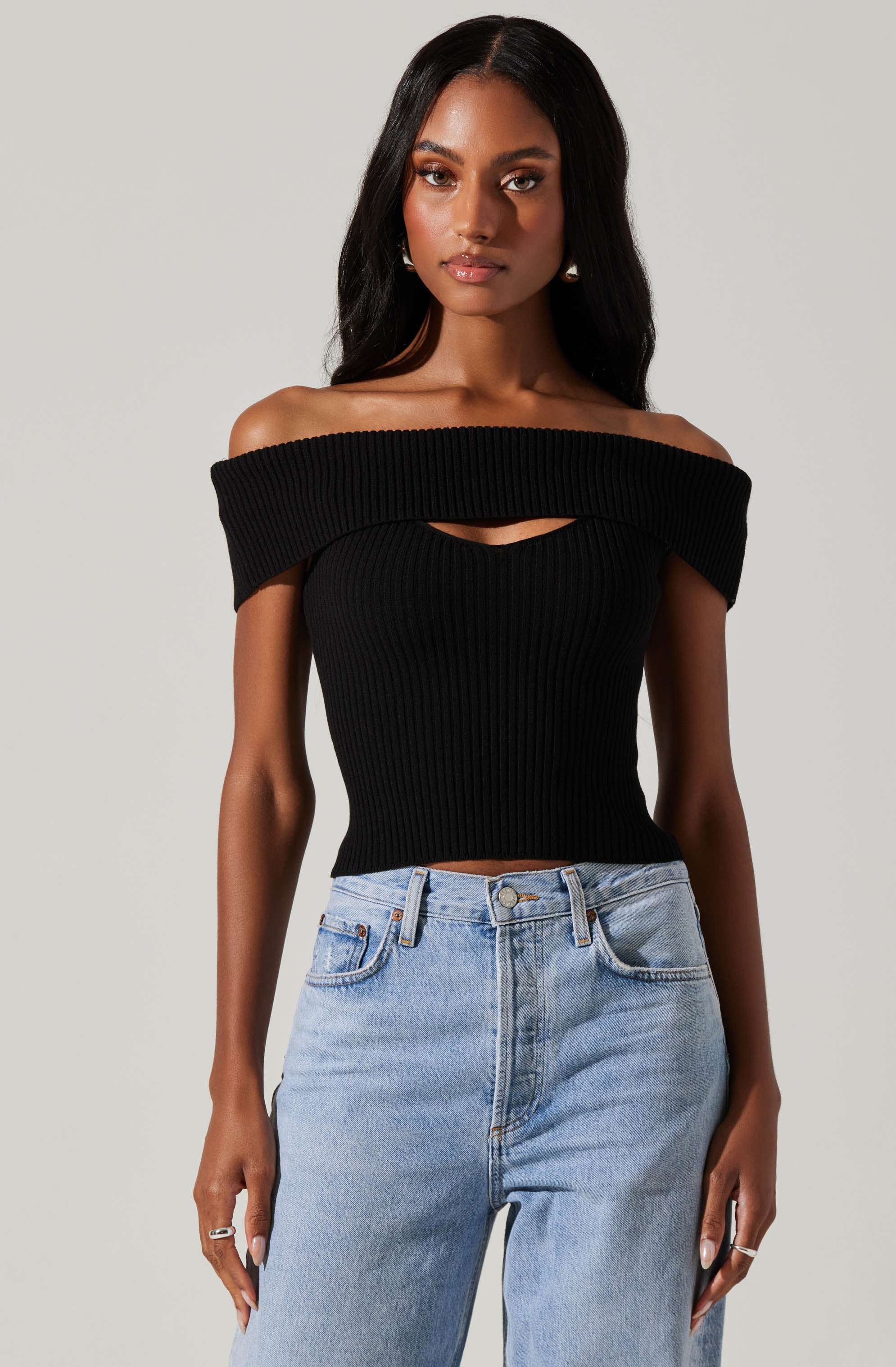 Ainsley Fold Over Sweater-Aljck