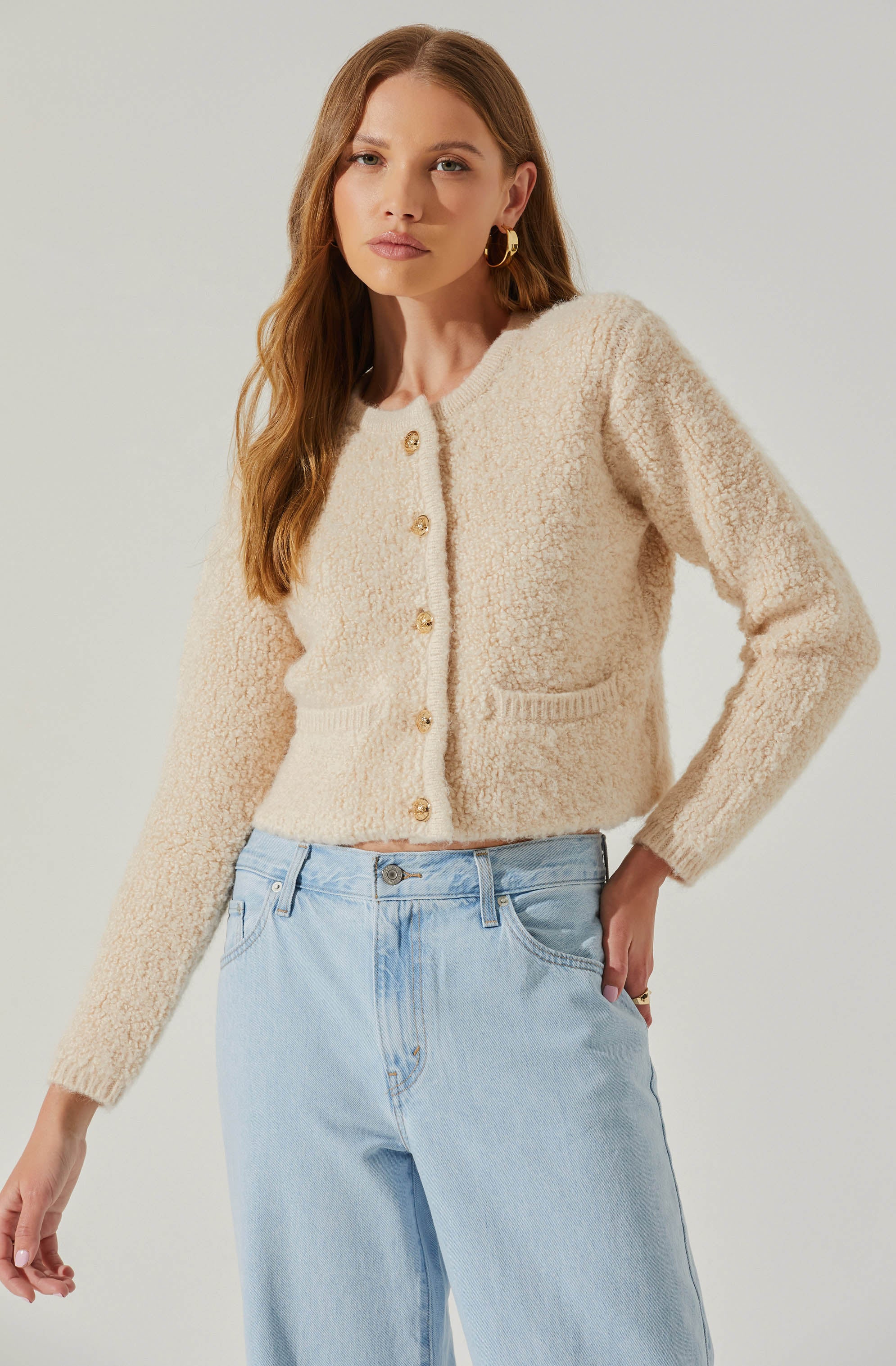 Myrtle Wool Blend Cardigan Sweater-Aljck