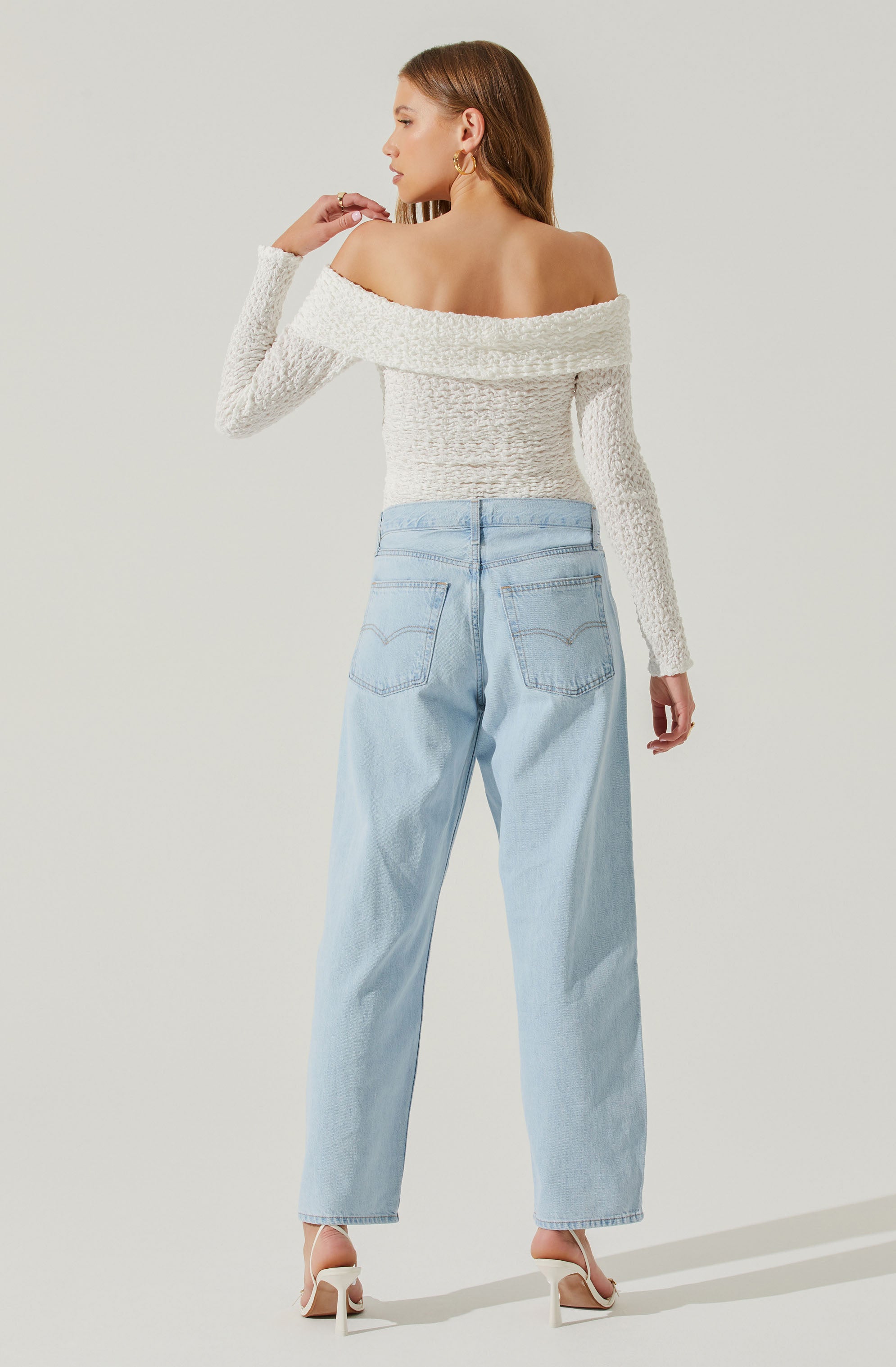 Kendy Off Shoulder Long Sleeve Top-Aljck